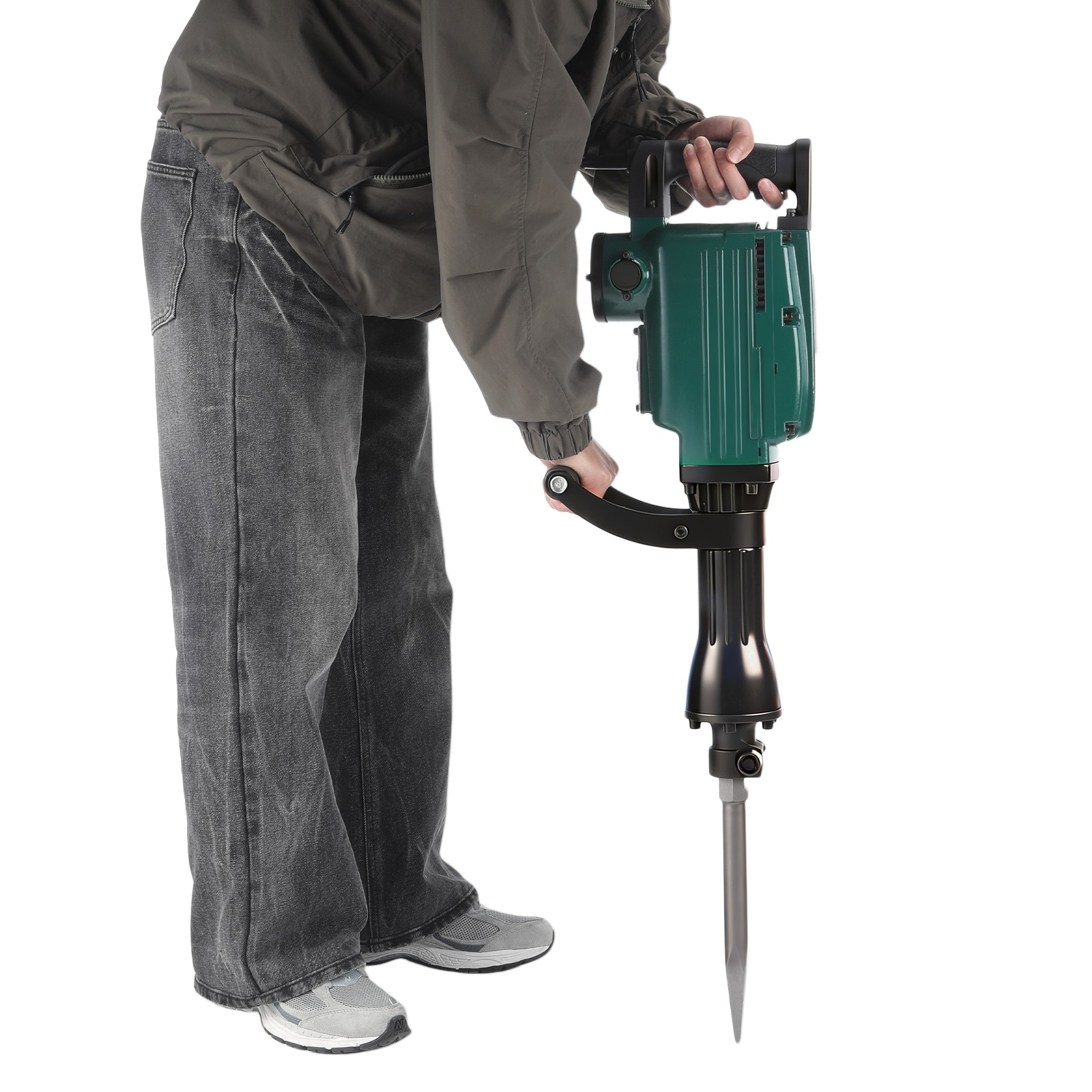 Demolition Jack Hammer Concrete Breaker 3000W Electric Hammer W/ 2 Chisel Bit