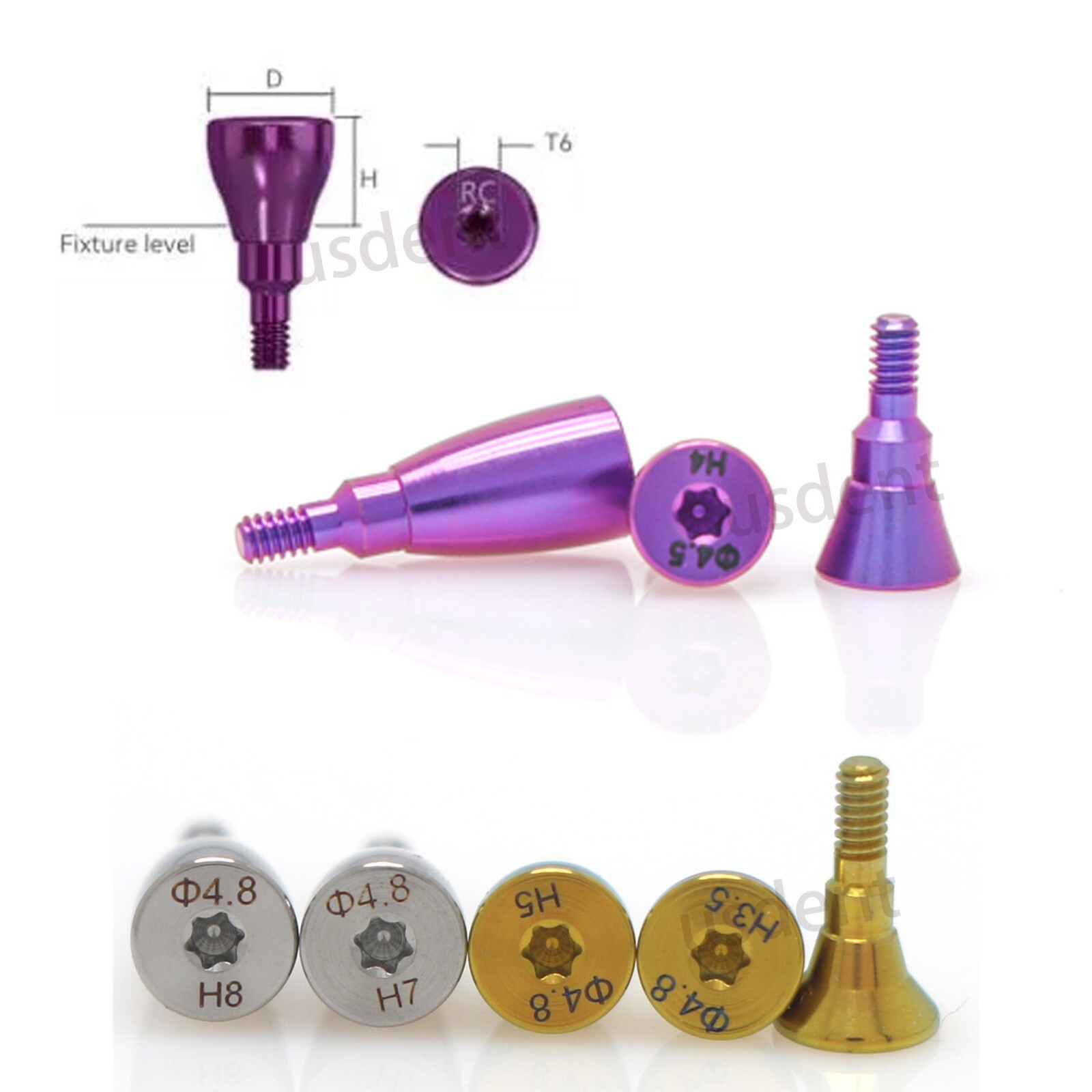 US Straumann Healing Abutment Cap/Closure Cover Screw NC & RC Platform Titanium