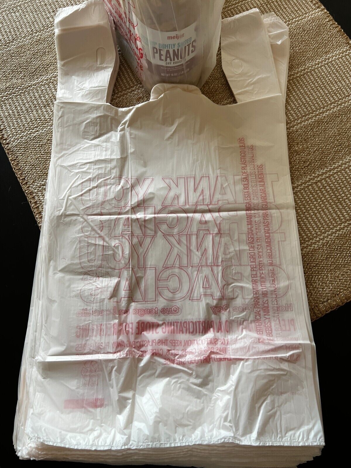 Small T-Shirt Carry-Out Bags Thank You Shopping Bags 7″ x 5″ x 15″ (2,000 ct.)