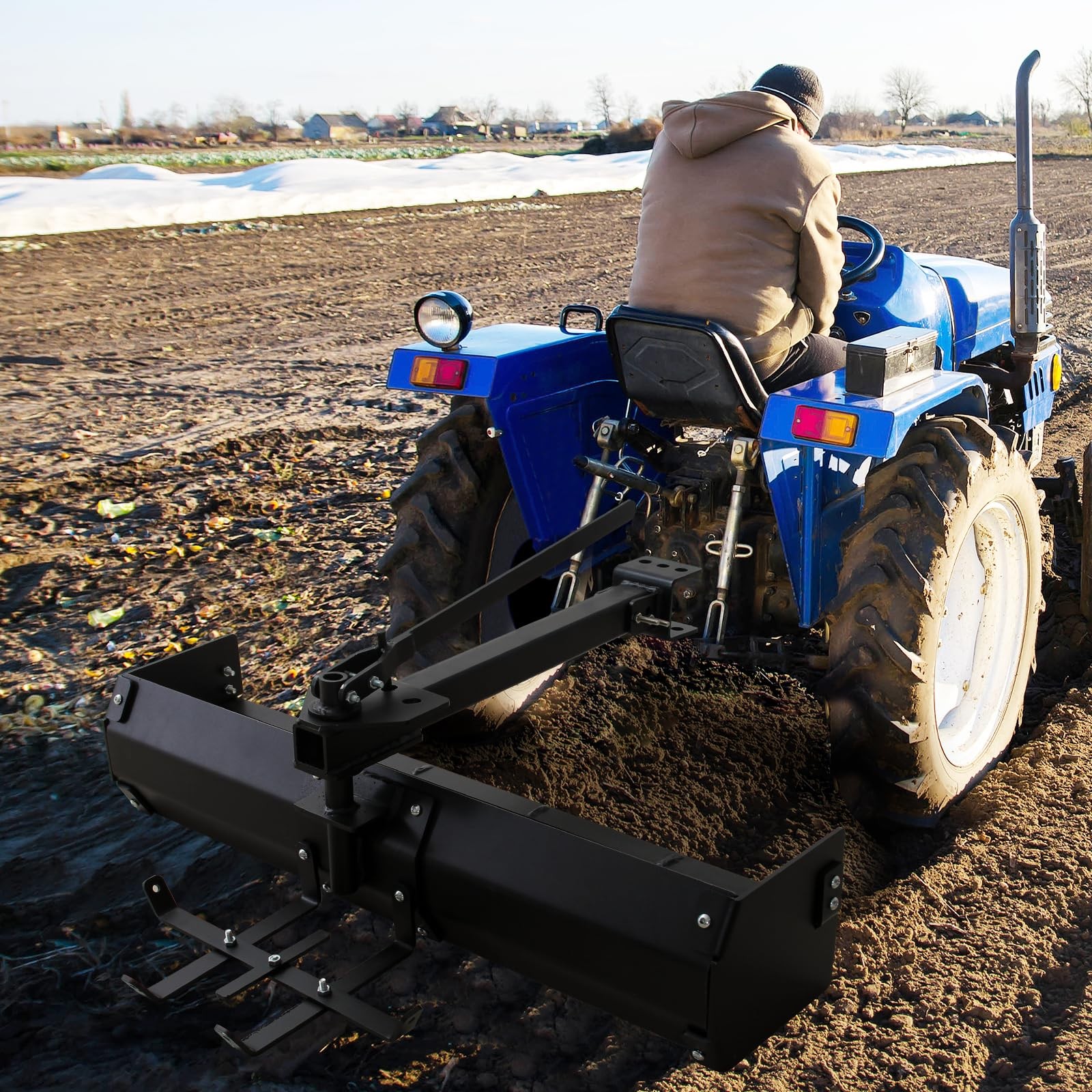 42″ Tow Behind Box Scraper Lawn Tractor Attachments for ATV UTV Tractor Mower