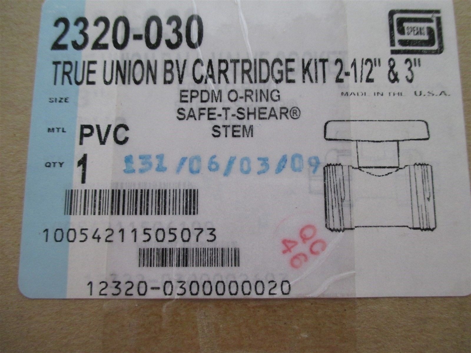 Spears True Union Ball Valve 2320-030 new