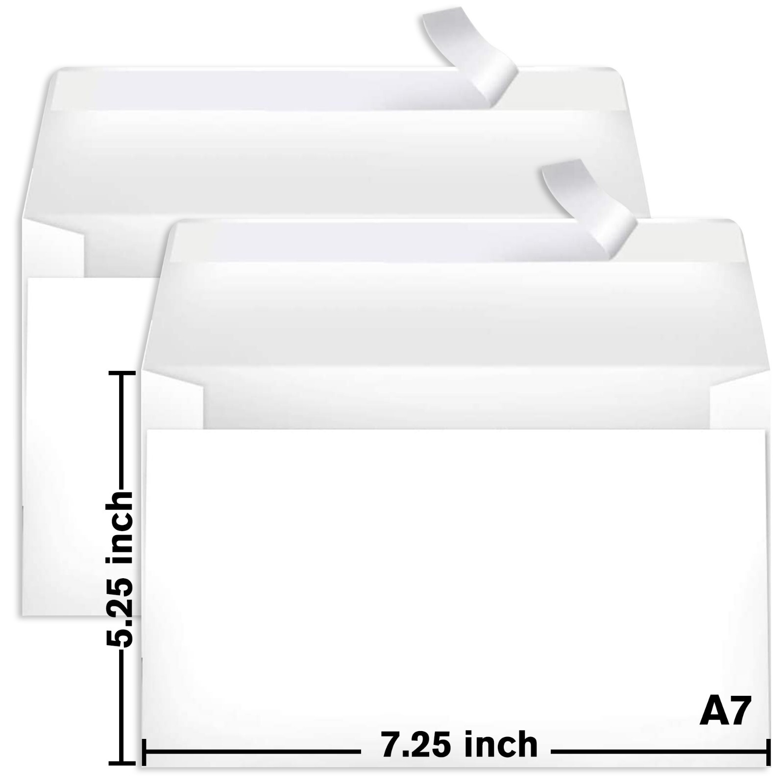 White Invitation Envelopes 5.25″x7.25″ A7 Self Seal Envelope 5X7 for Cards 50PK