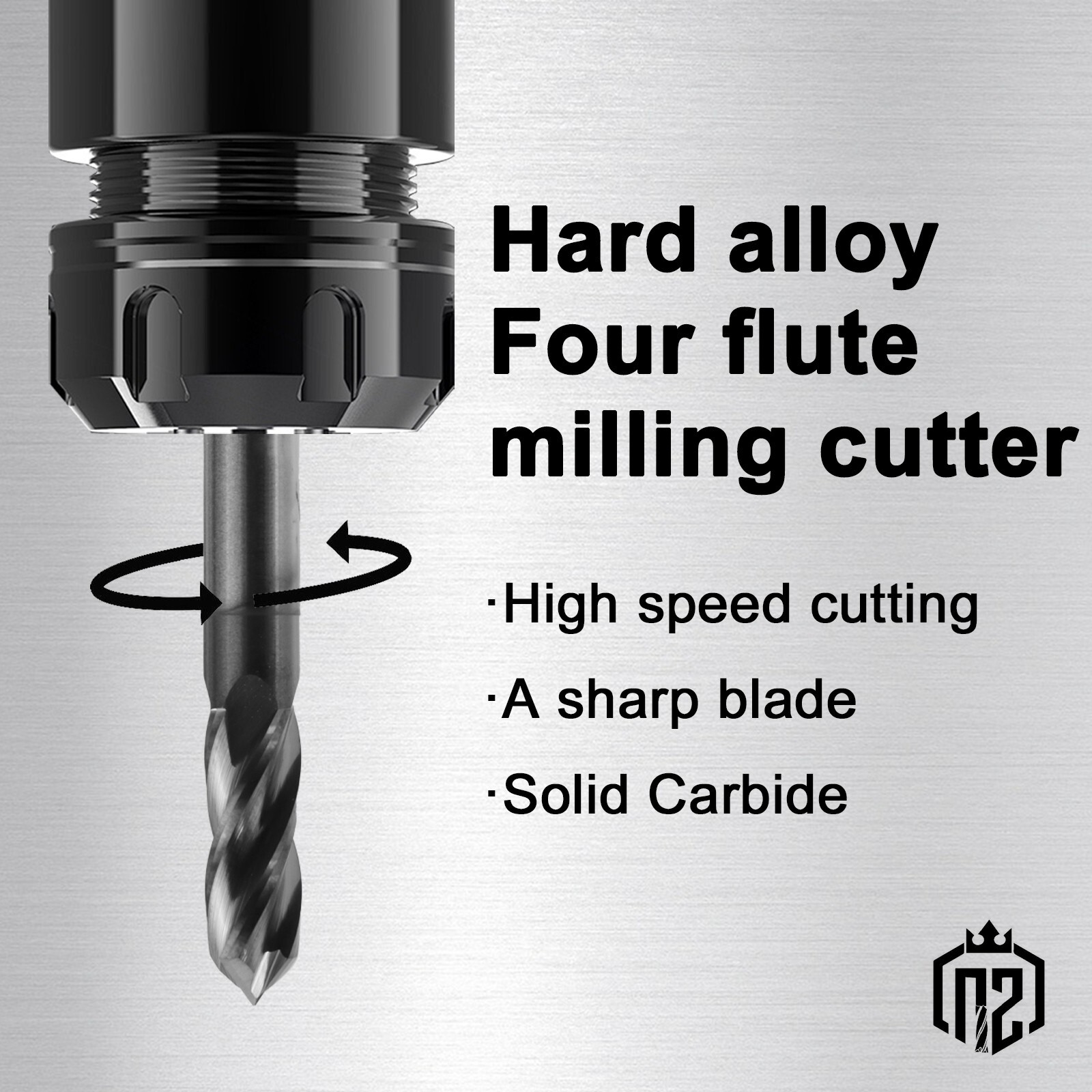 10Pcs 4 Flute 90 Degree 1/4″x3/4″x2-1/2″ Solid Carbide Drill Mill – AlTiN Coated