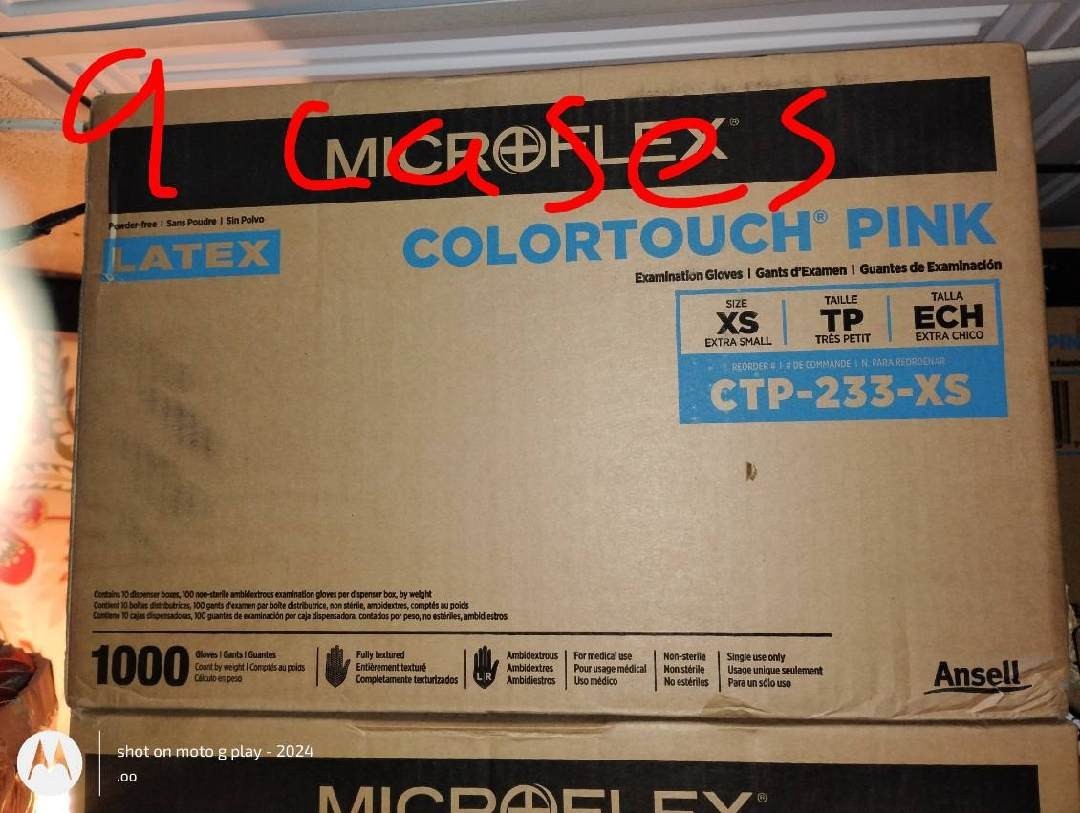 Microflex ColorTouch Pink Latex Exam Gloves Size XS Case of 1000 10 Boxes PPE…