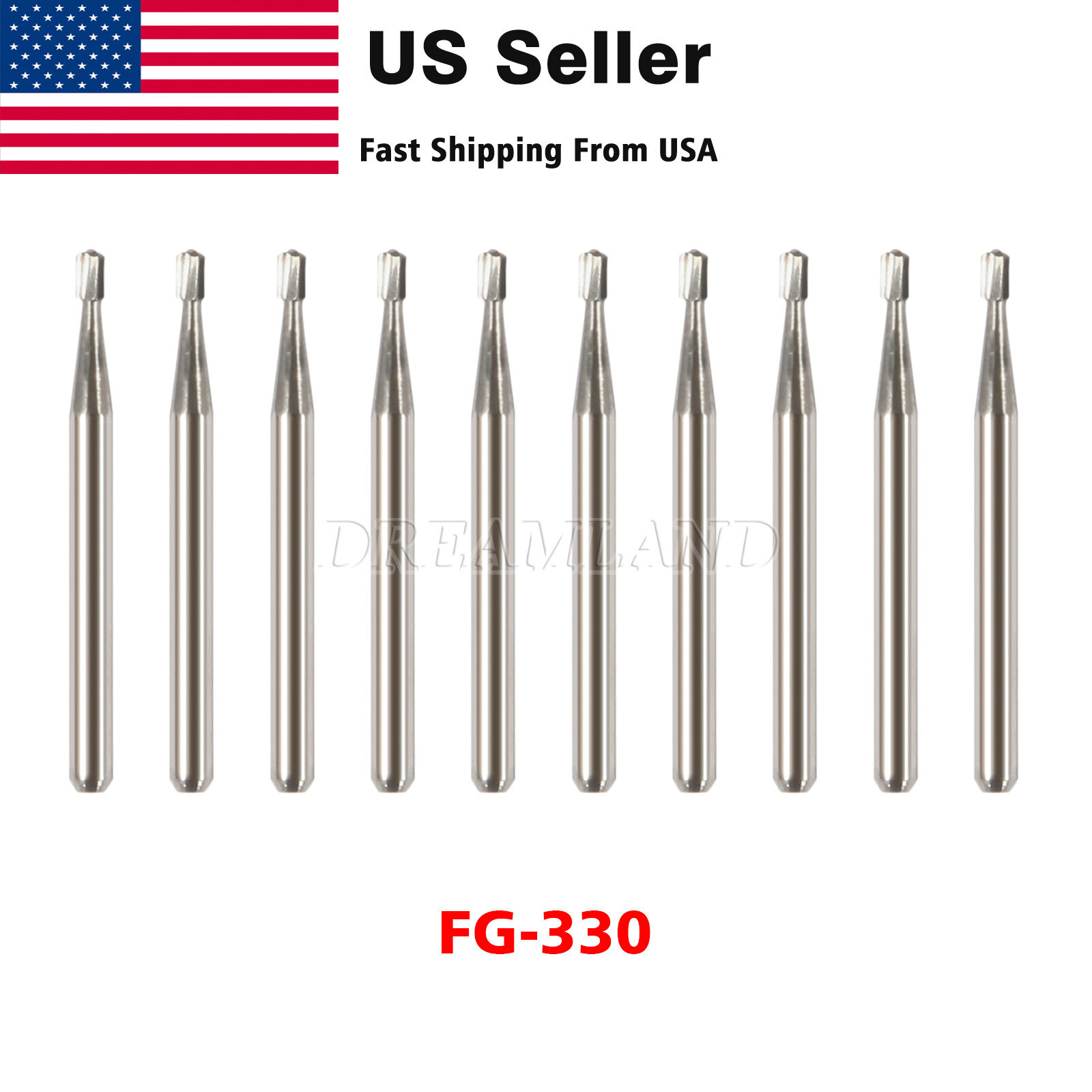 1-10 Packs Dental Carbide Burs For High Speed Handpiece FG 1 2 3 4 330 7901 7408