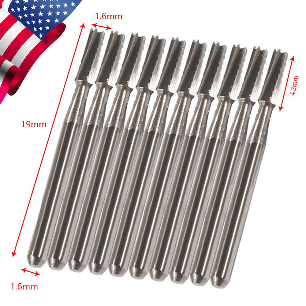 Dental Midwest FG #558 Straight Fissure Crosscut Carbide Burs 10-100Pk
