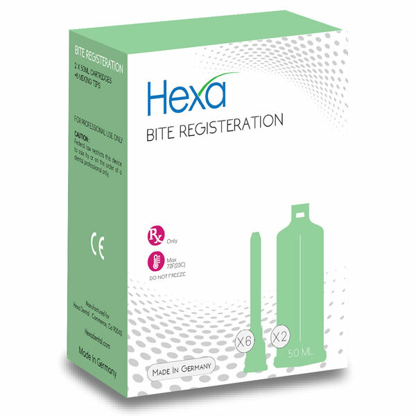 Hexa Bite Registration – Fast Set, 2 – 50 ml cartridges & 6 mixing tips