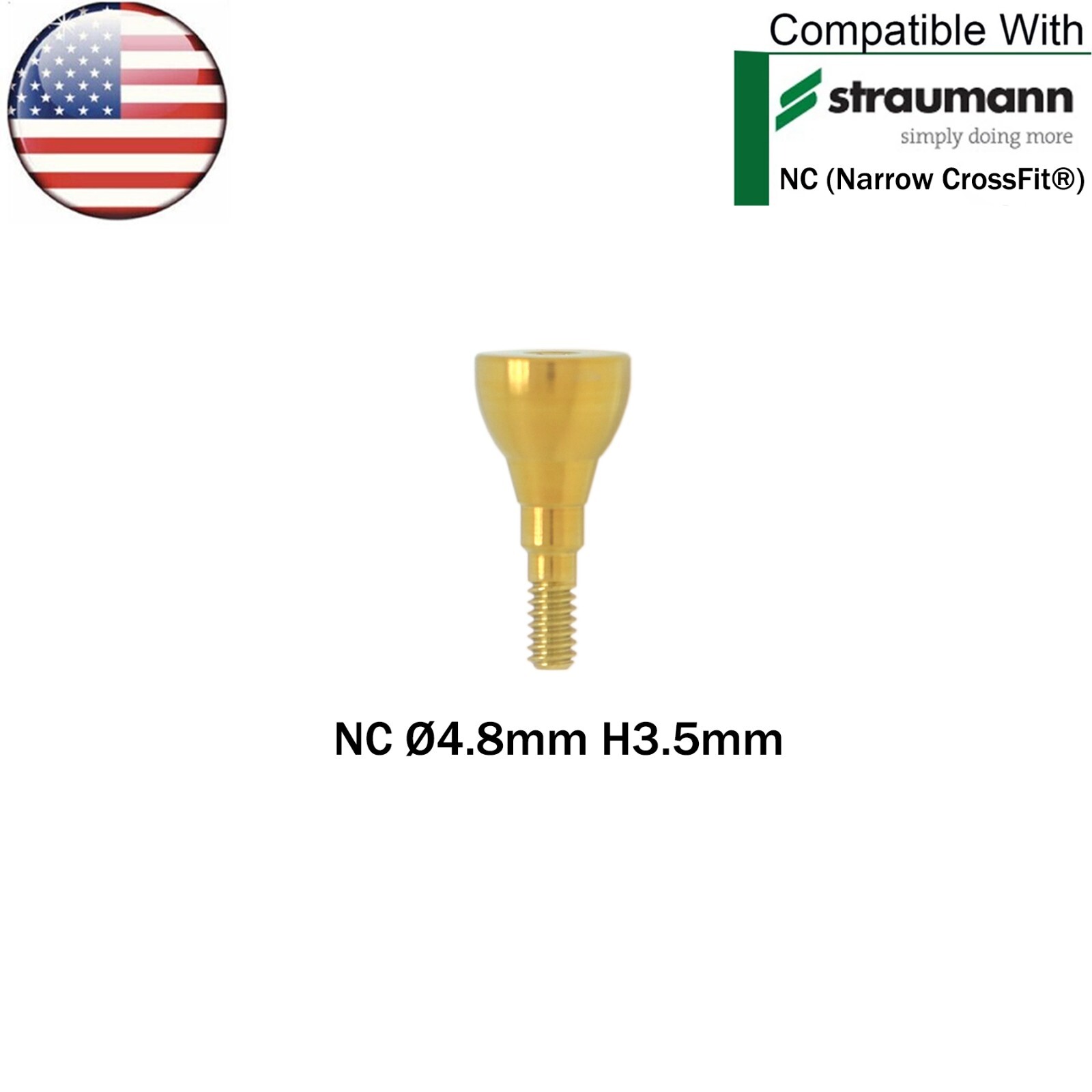US Dental Mini Healing Abutment NC Healing Closure Cap Fit Straumann ITI BL/BLT