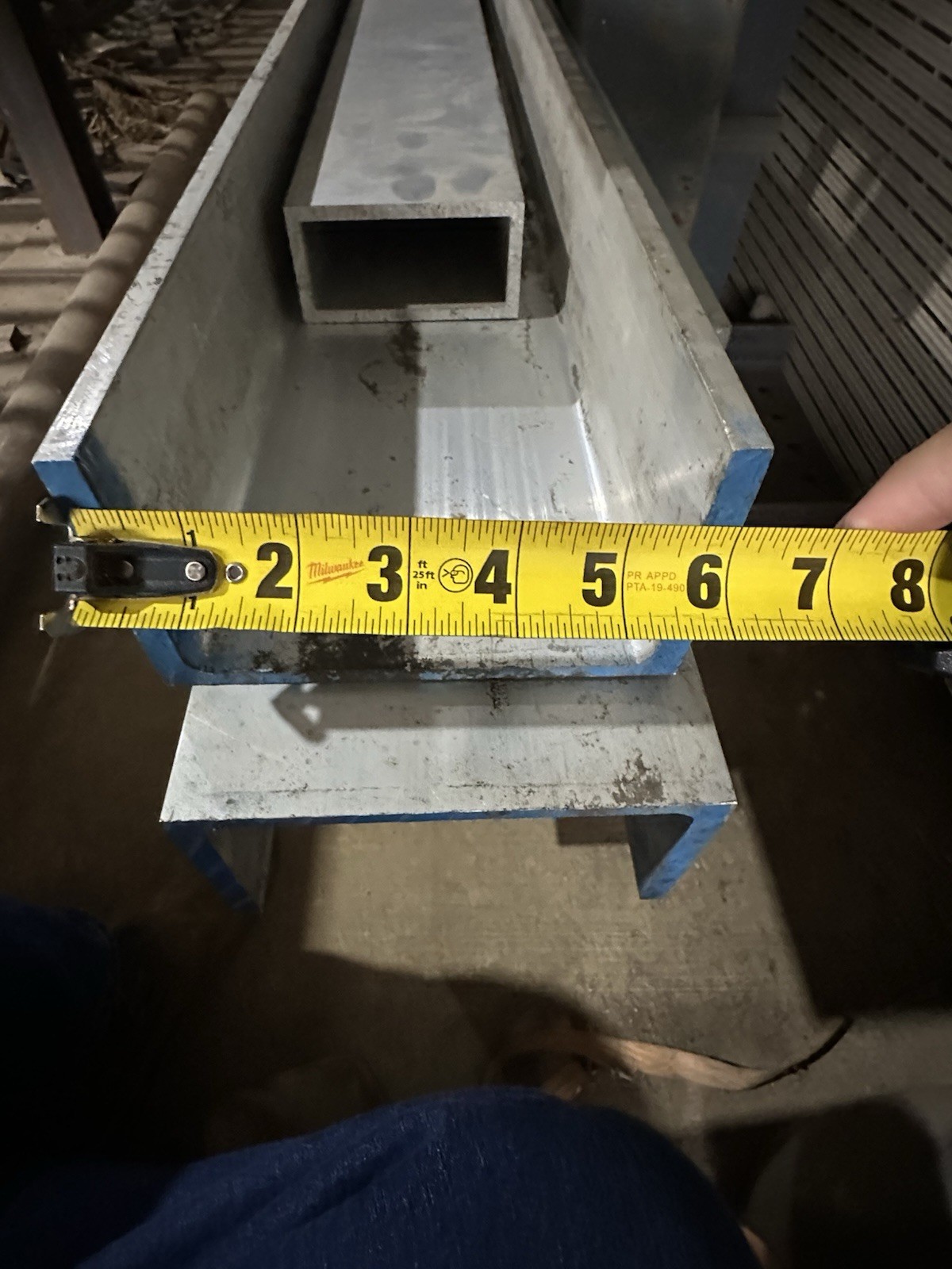 6061 T6 Aluminum Association Channel 6″ x .210″ x 3-1/4″ x 12″-Long– 6″ Channel