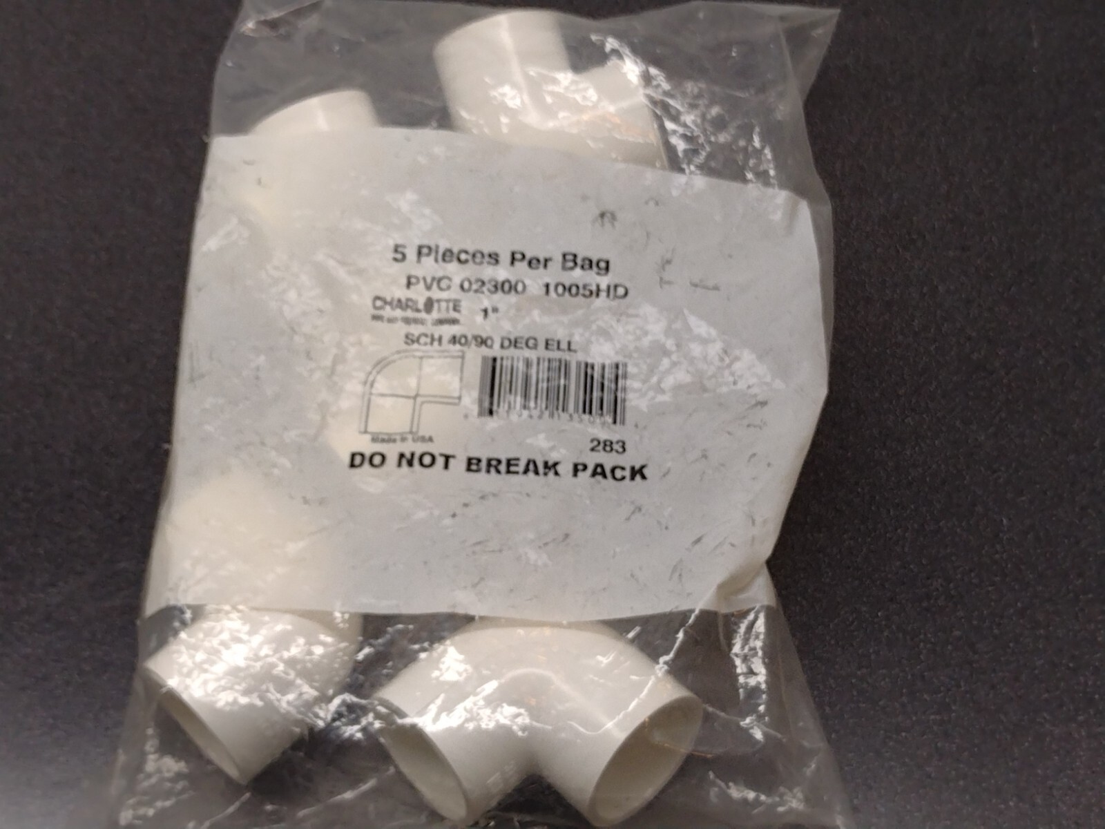 LASCO 1″ Sch 40 PVC 90 Elbow. Slip to Slip (BUNDLE OF 25) 5 BAGS OF 5 PER BAG.