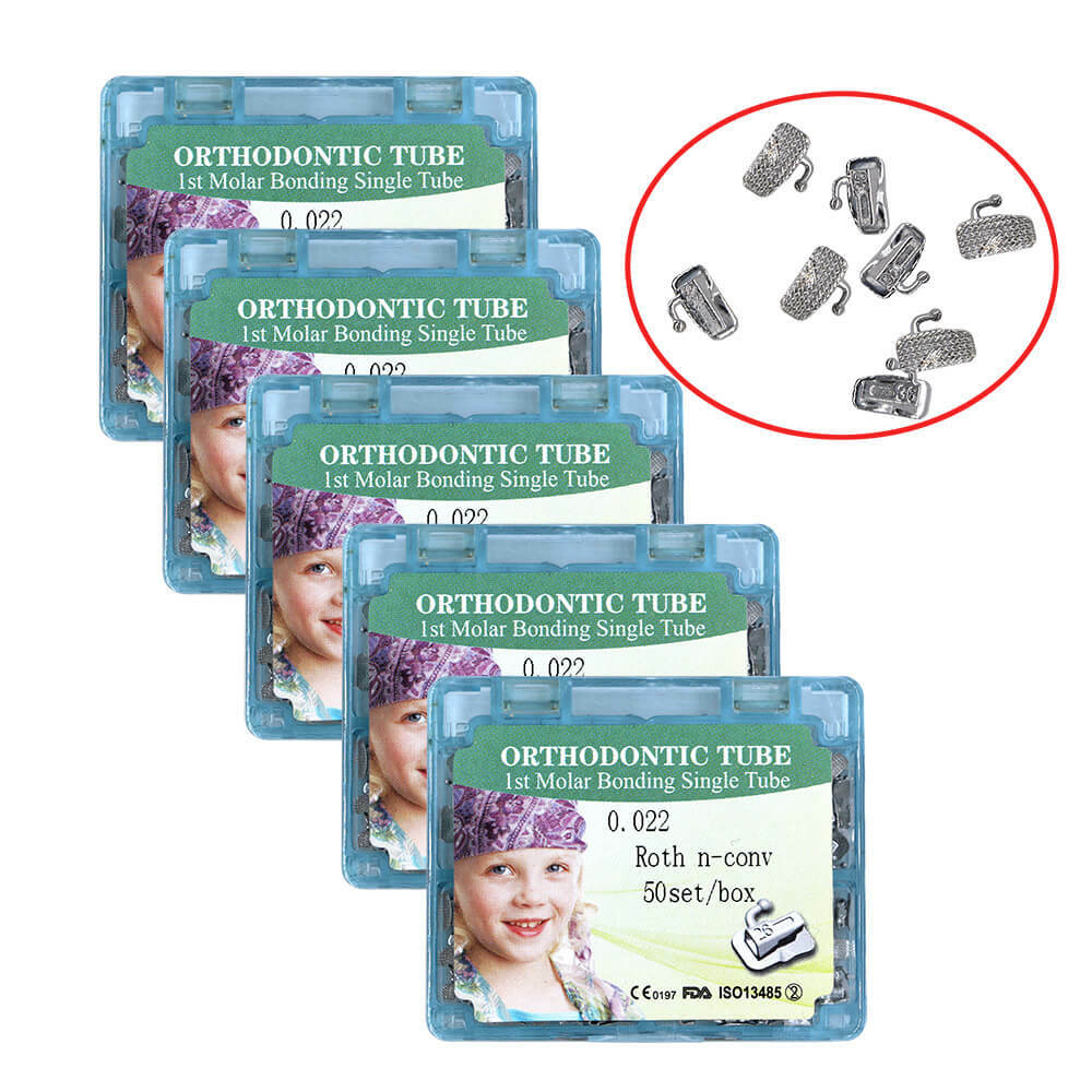 50set/box dental orthodontic 1st molar Roth Buccal tube bonding 022 2G si