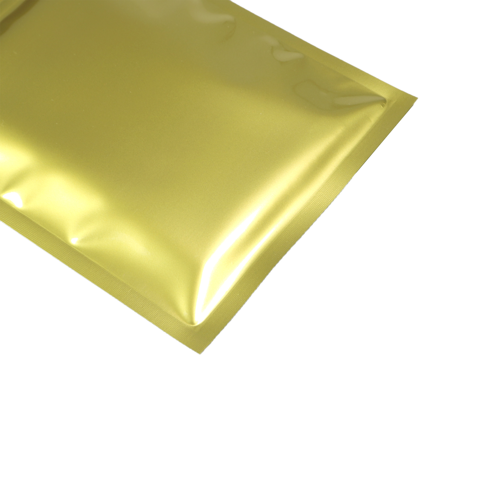 100/500 Glossy Gold Smell Proof Mylar Foil Bags Resealable Zipper Seal Pouch