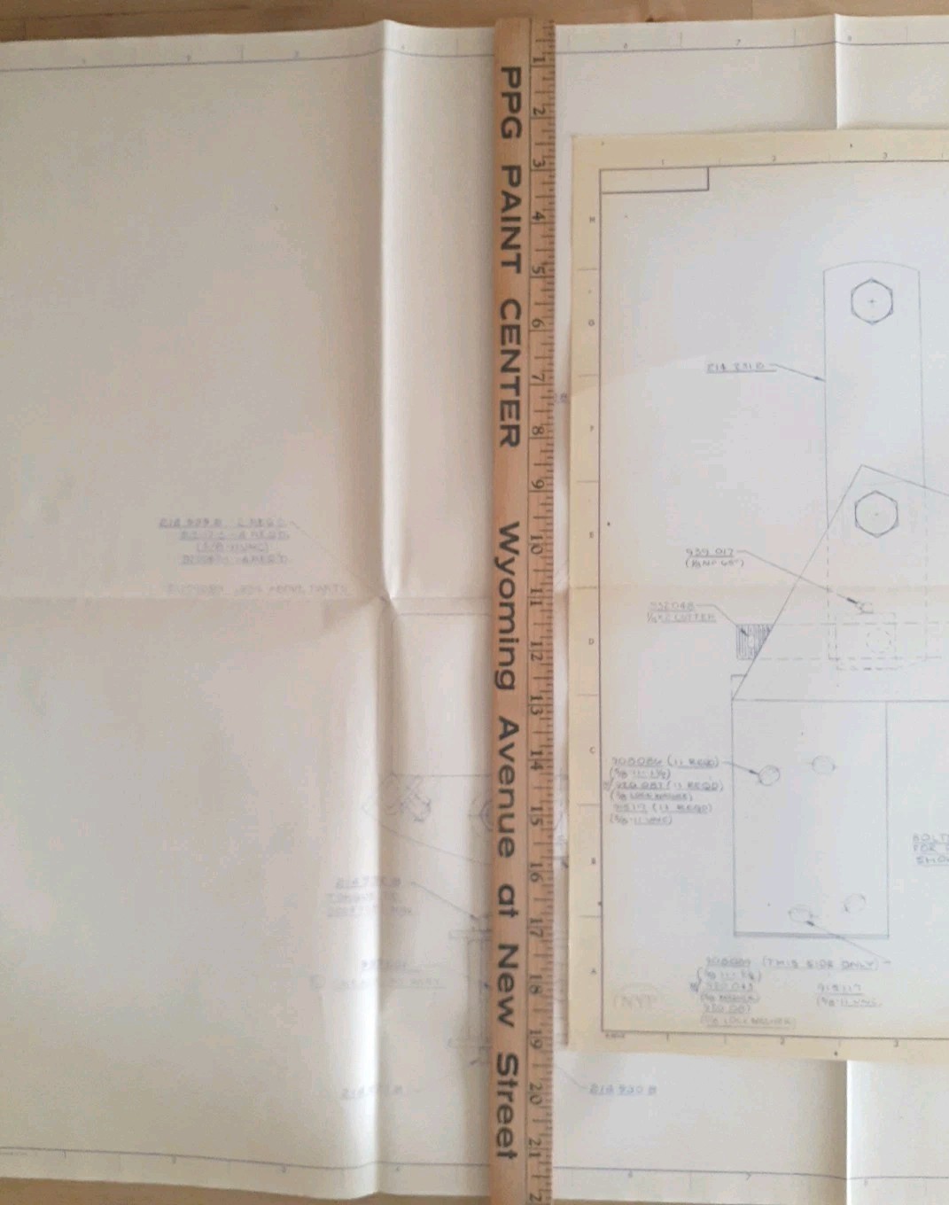 Set of 2 Oliver Corp. Factory Blueprints (1967 & 1980) – South Bend, IN Plant