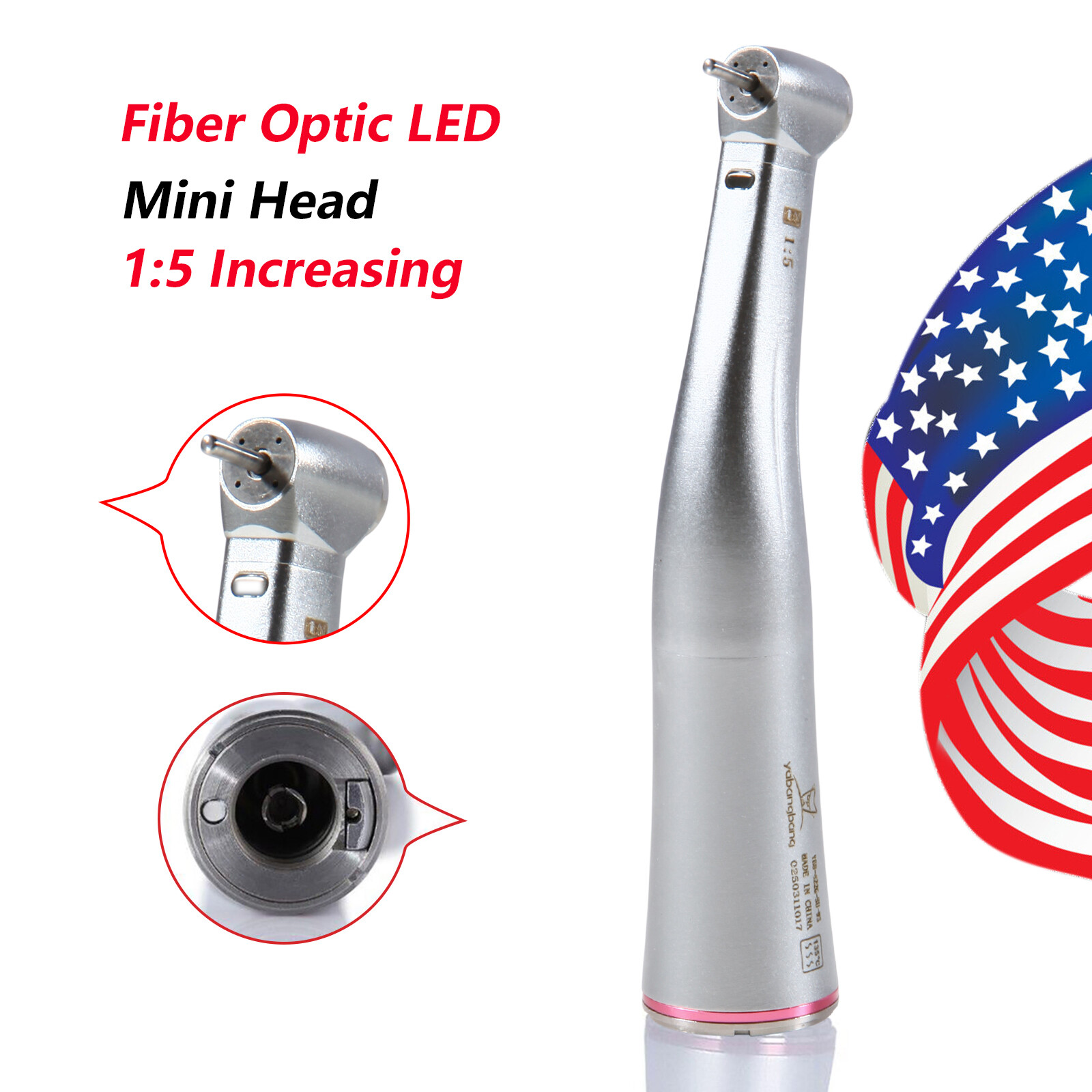 1-10 Pcs NSK Style Dental 1:5 LED Contra Angle Increasing Handpiece Inner OR
