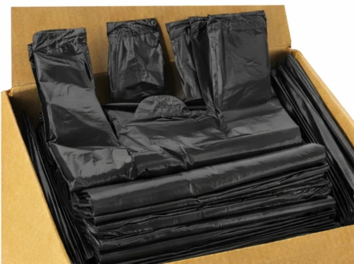 Black T-Shirt Carryout Bags (100 ct.) by Poly-America