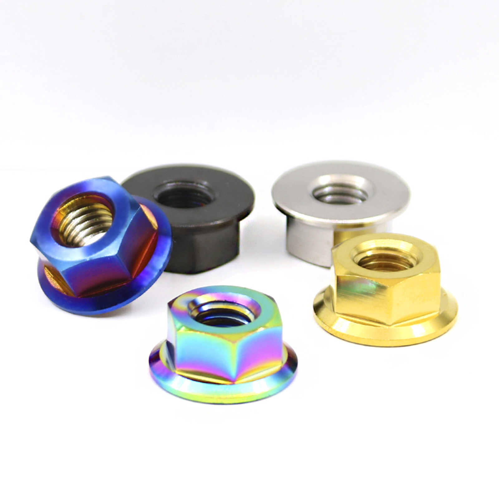 Titanium Nut Flange Hex Nuts for Bike Motorcycle Car M5 M6 M8 M10 M12 M14 M16