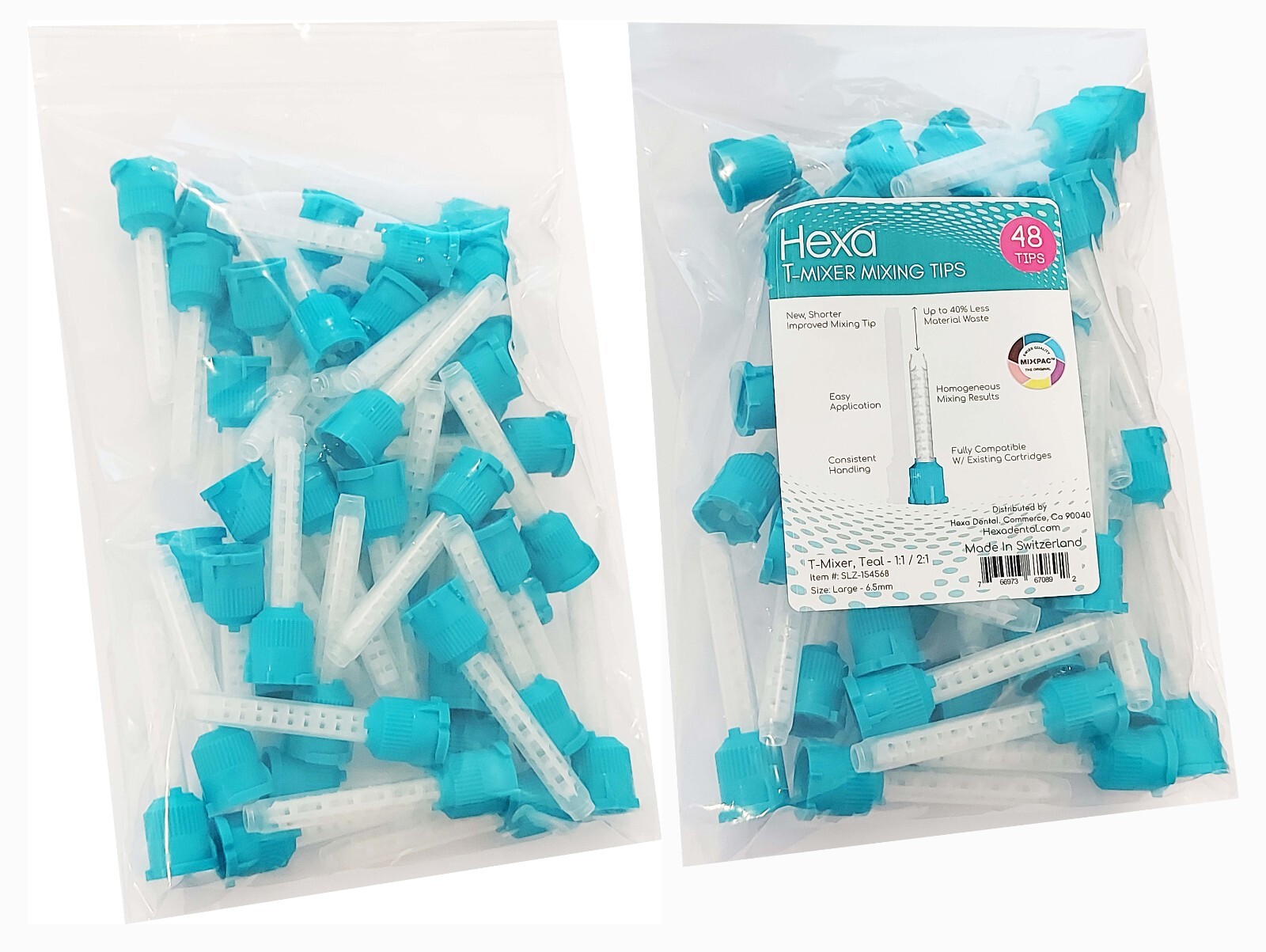 T-Mixer Mixing Tips, 48 Tips, Hexa(5 get 1 bag FREE), (Buy 10 get 2 FREE)