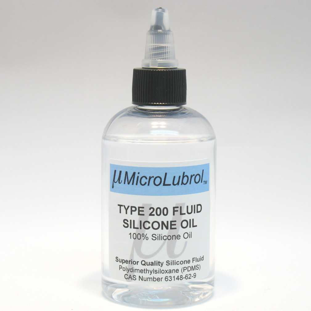 MicroLubrol 200 Fluid Pure Silicone Lubricant Oil PDMS 200 cst centistokes 8 oz