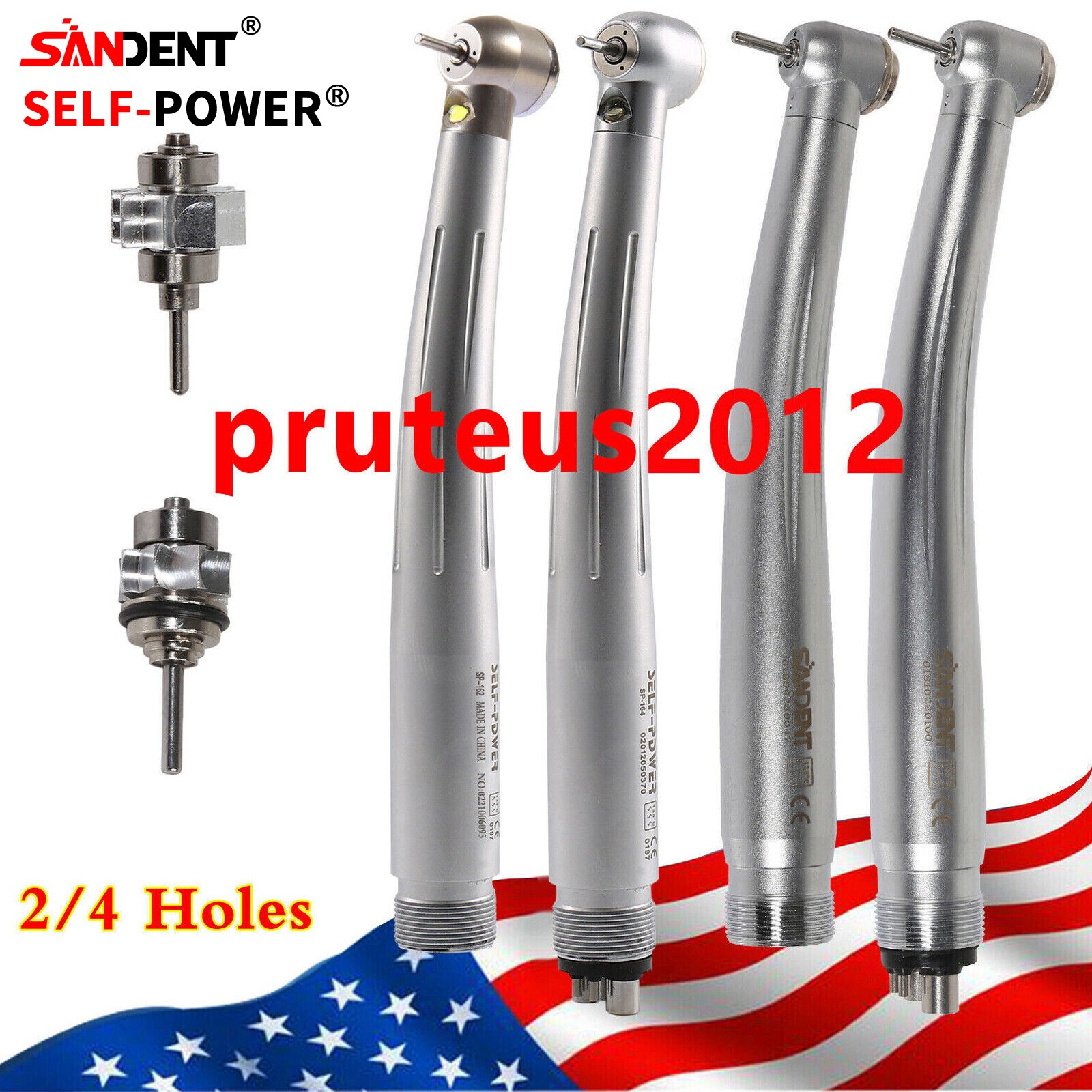 NSK Style Dental Fiber Optic LED E-generator/High Speed Handpiece 2/4Hole CE FDA