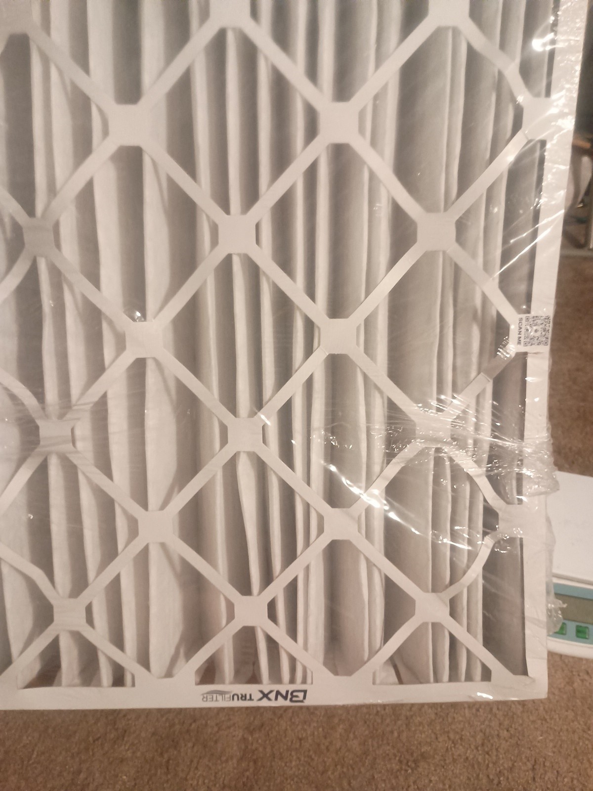 2 Pack BNX TRUFILTER 20″x 25″x 4″MERV 13 Slim Fit Pleated Air Filters Box Damage