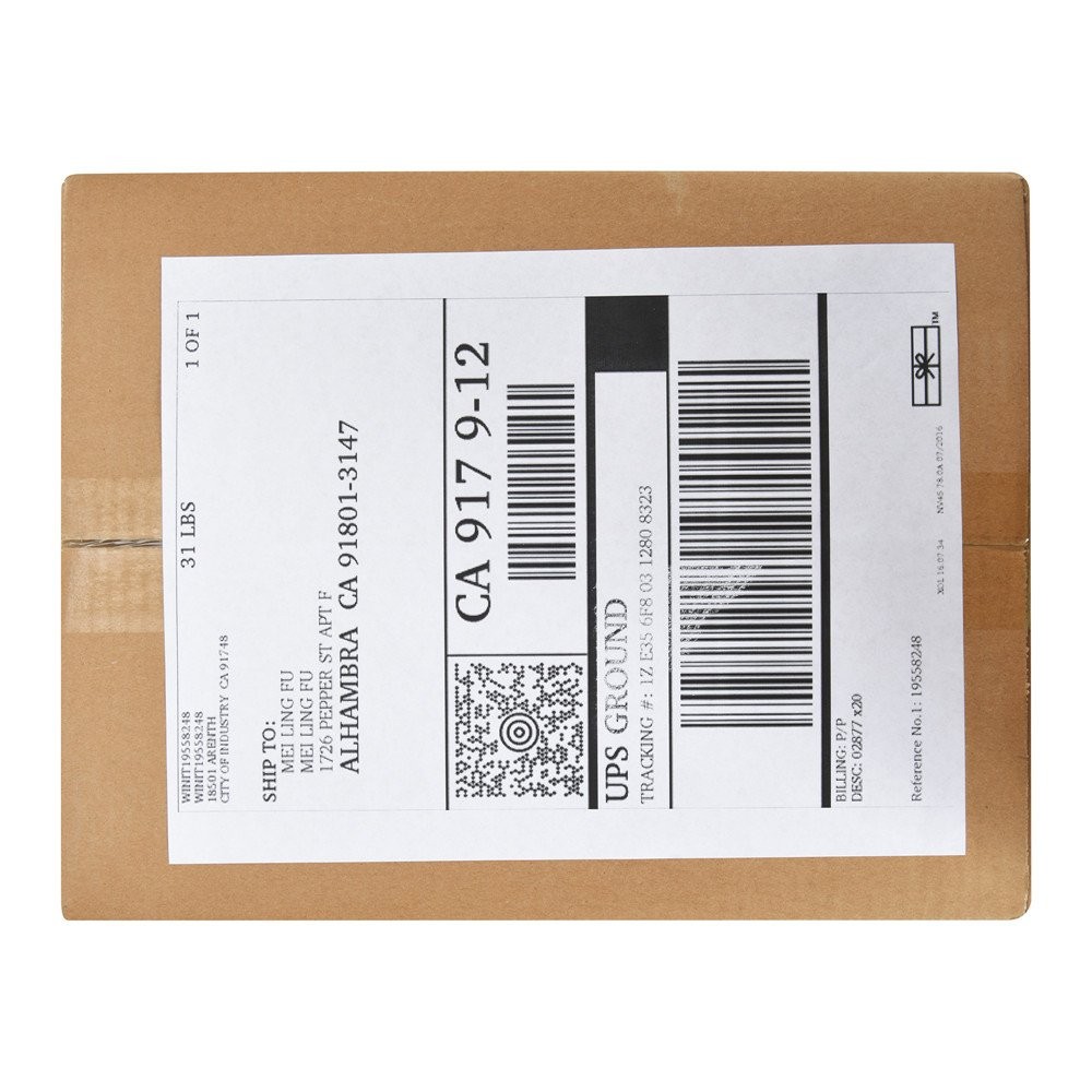 500 Shipping Labels 8.5 x 5.5 Round Corner Self Adhesive 2 Per Sheet