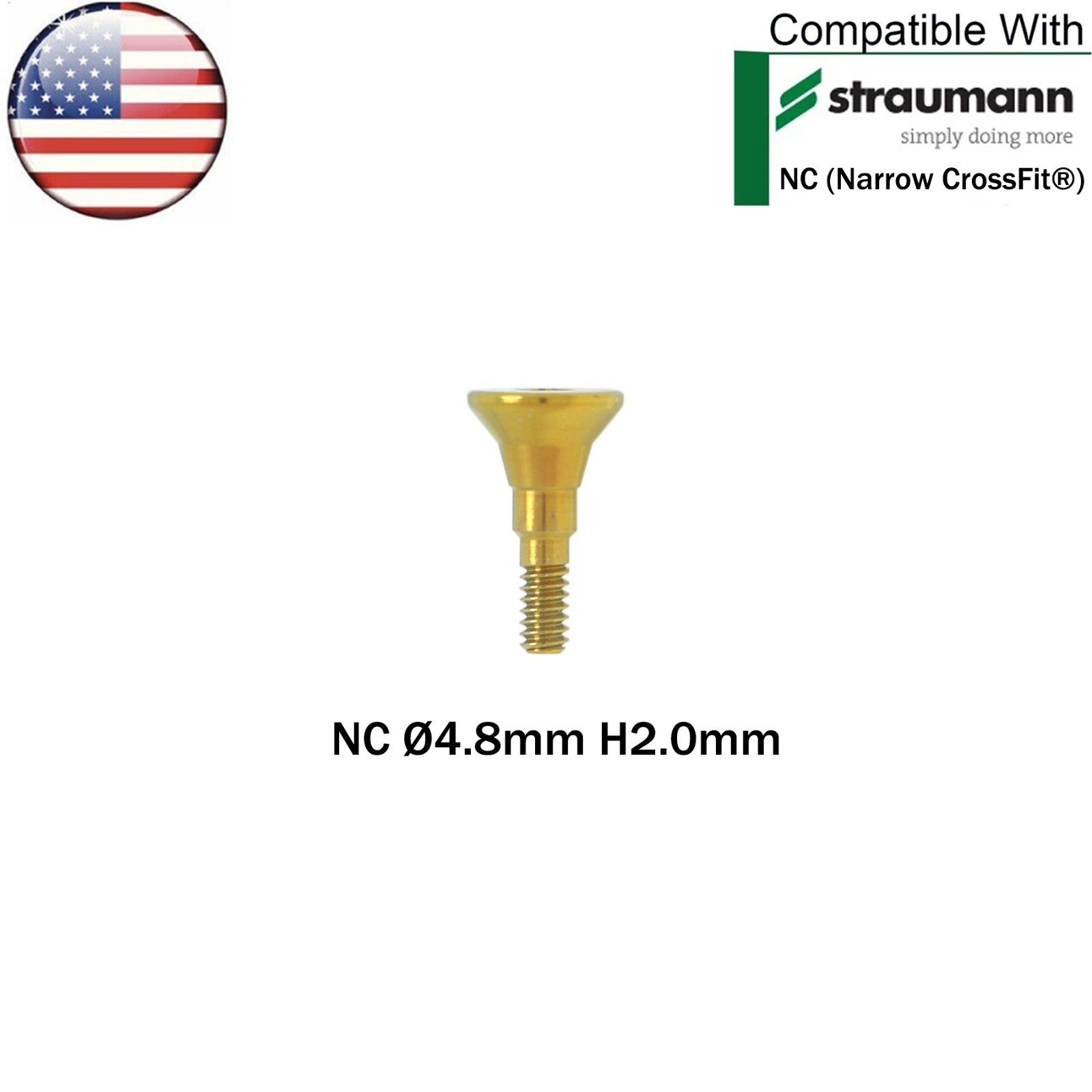 US Straumann Dental NC Healing Abutment Healing Closure Cover Cap Fit ITI BL/BLT
