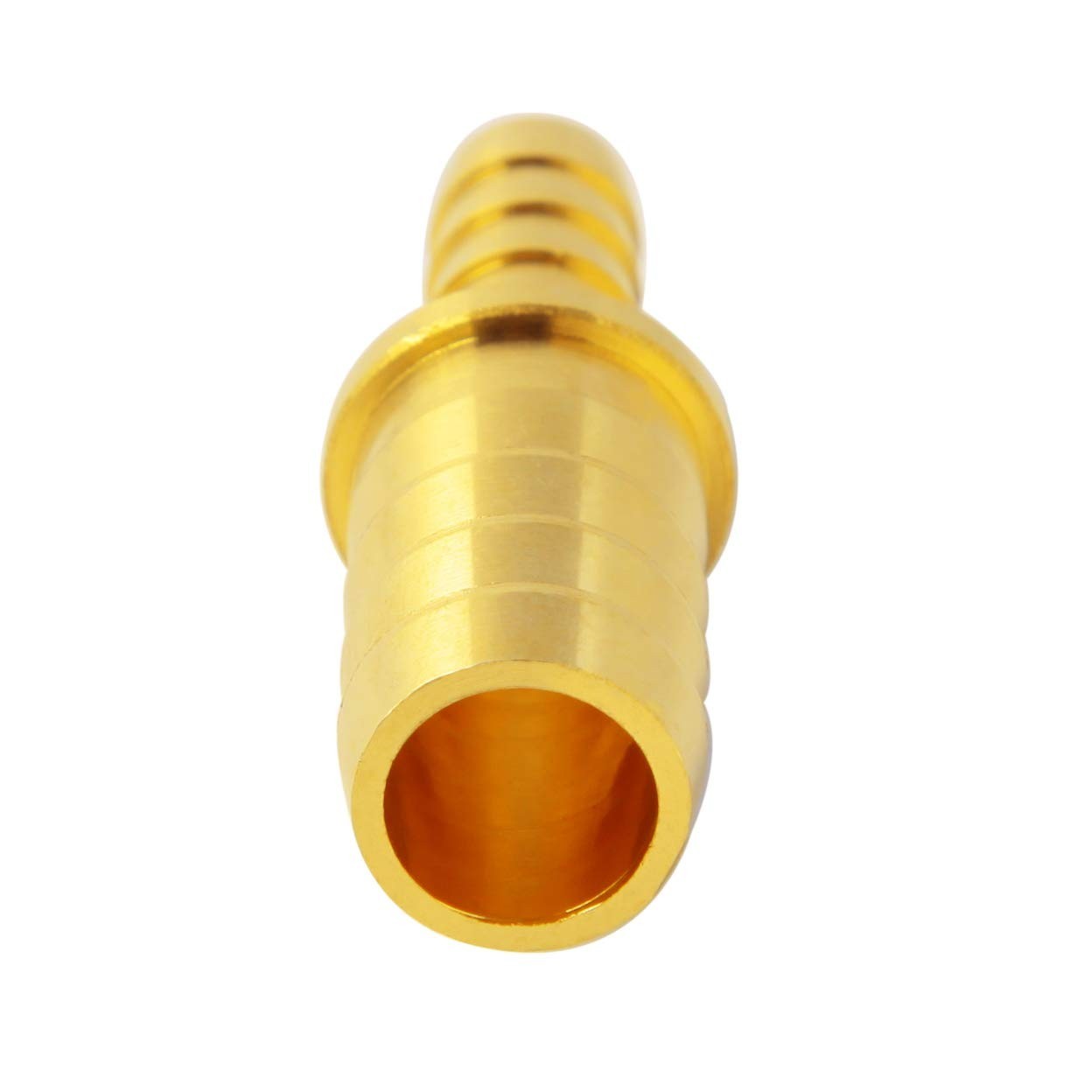 Brass Hose Barb Reducer, 3/8″ to 1/4″ Hose ID, Reducing Barbed Coupler