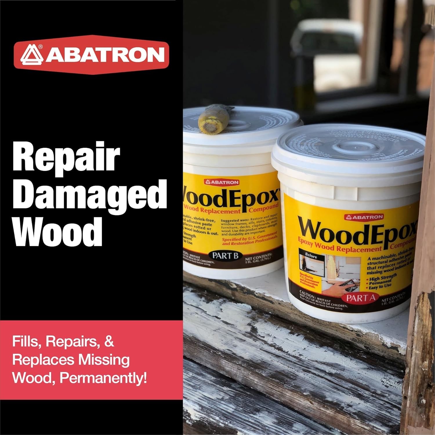 High Viscosity 2-Part WoodEpox – Eco-Friendly Adhesive for Wood Restoration