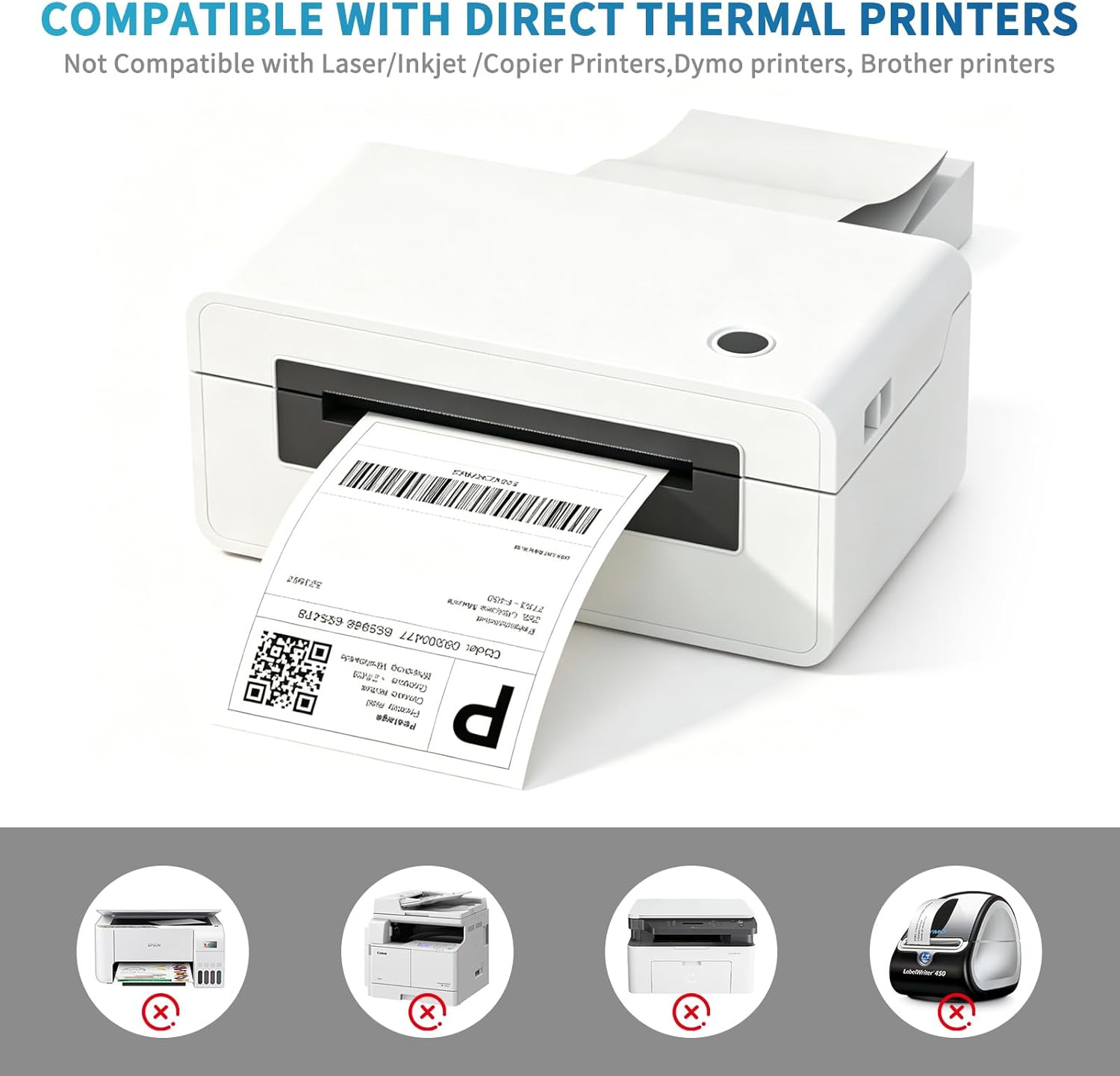 4×6 Thermal Fold Shipping Labels, Pack of 500, with Nelko, JADENS, ASprink, P…