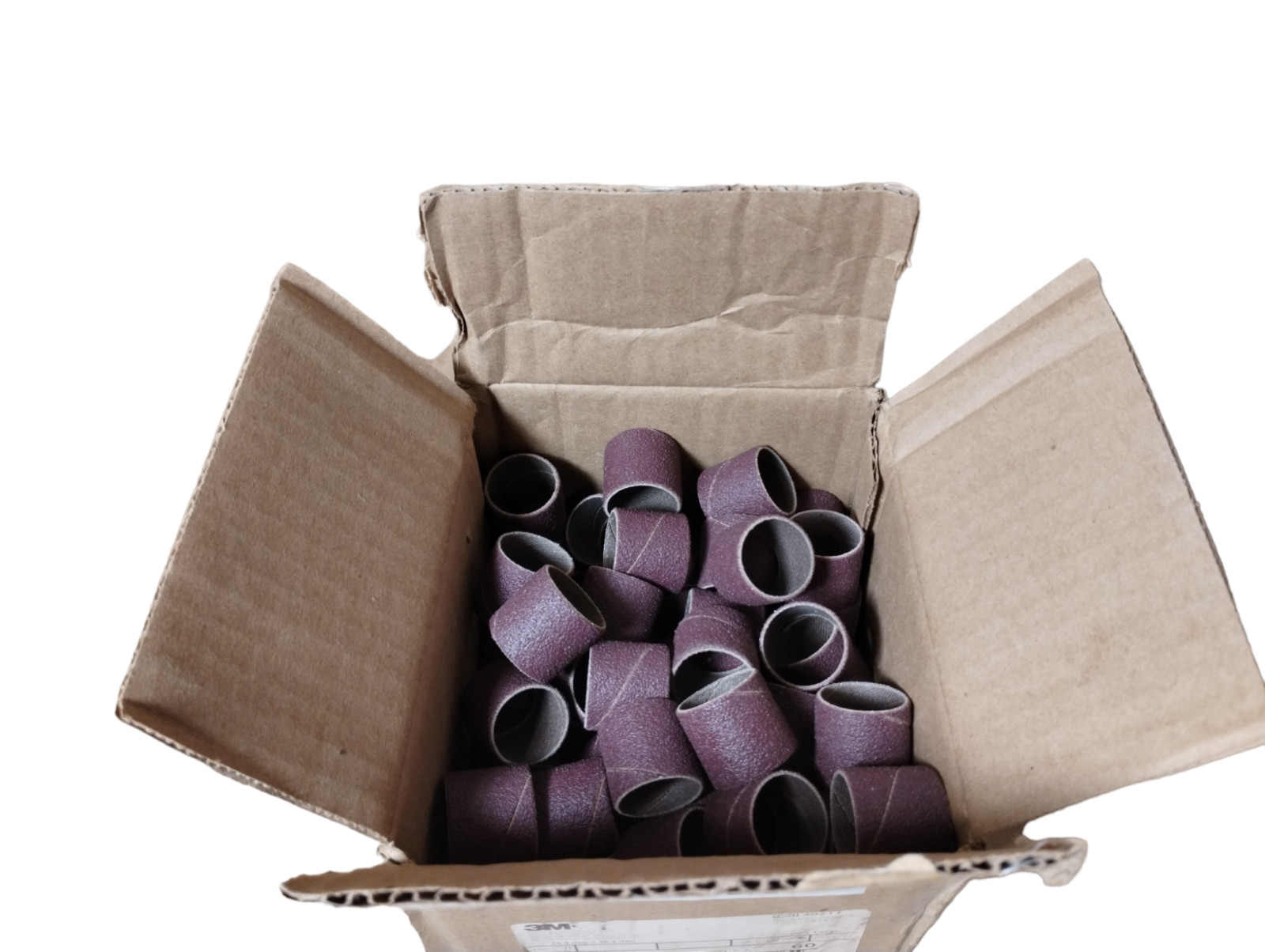 NEW BOX of 100 Pcs 3M 341D Abrasive Grinding Cloth Spiral Band 60 Grit 1” X 1”