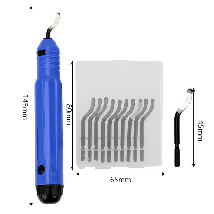 1set DIY Deburring Tool NB1100 Edge Cutter Handle Blades Trimming Kit – NEW