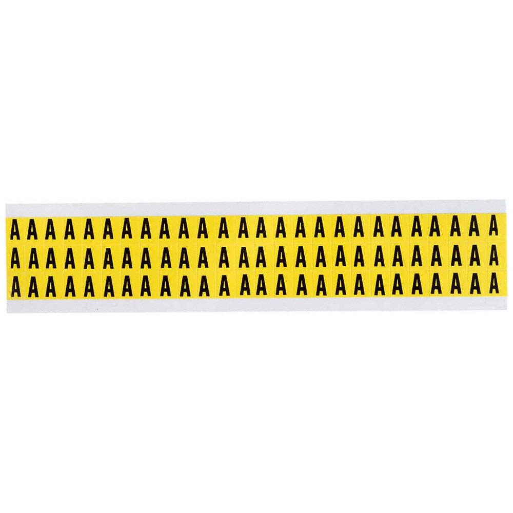 BRADY 3410-A Letter Label,A,1/2in.Hx11/32in.W,Vinyl 32MF42