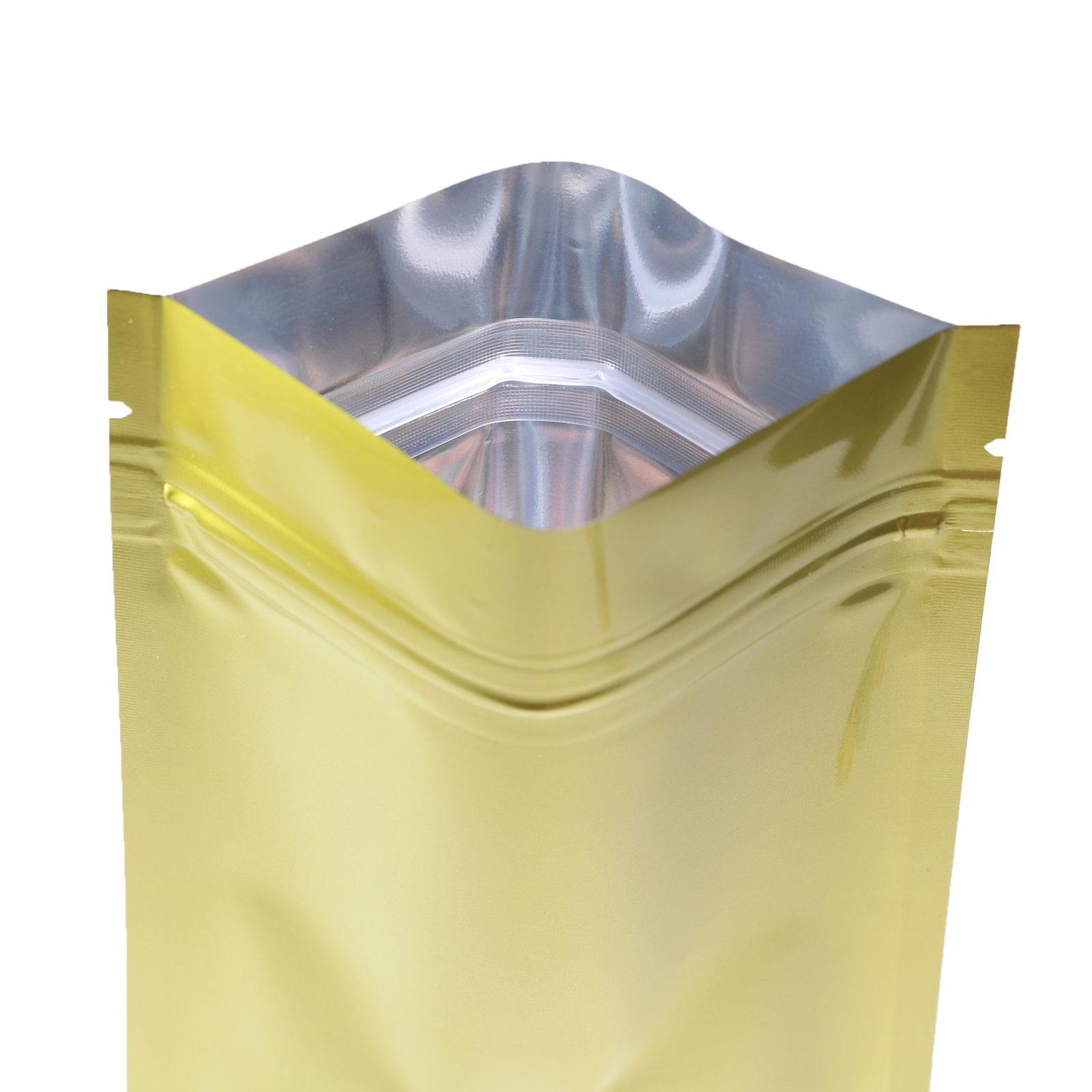 100/500 Glossy Gold Smell Proof Mylar Foil Bags Resealable Zipper Seal Pouch