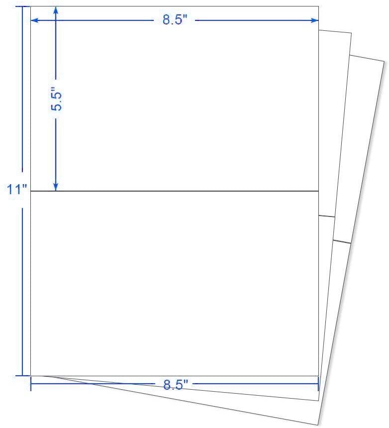 1000 Address Shipping Labels Half Sheet 8.5×5.5 Self Adhesive for Laser & Inkjet
