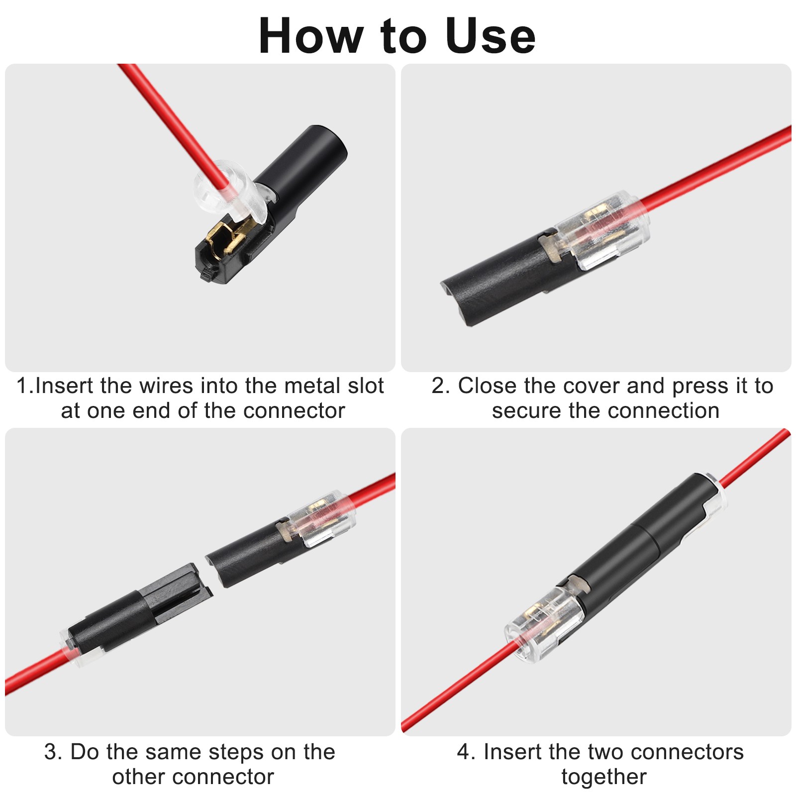 80 PCS Plug-In Quick Wire Connectors, Reusable Clamp Terminal Blocks for Cables.
