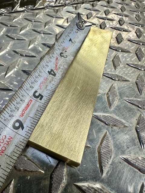 BRASS FLAT BAR 2″x3/8 thick C360 6″ long Solid Plate Mill Stock bar #1.5