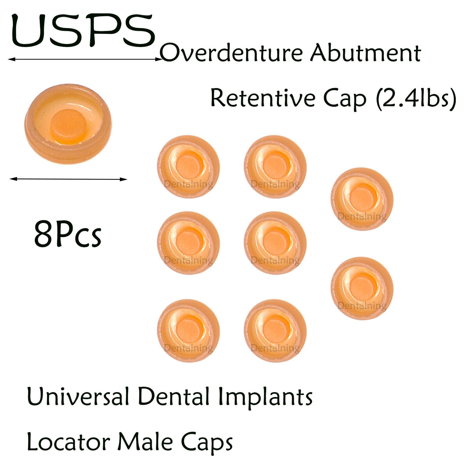 Dental ZEST Locator Male 20° Pivoting Overdenture 2.4lbs Retention Inserts Kit