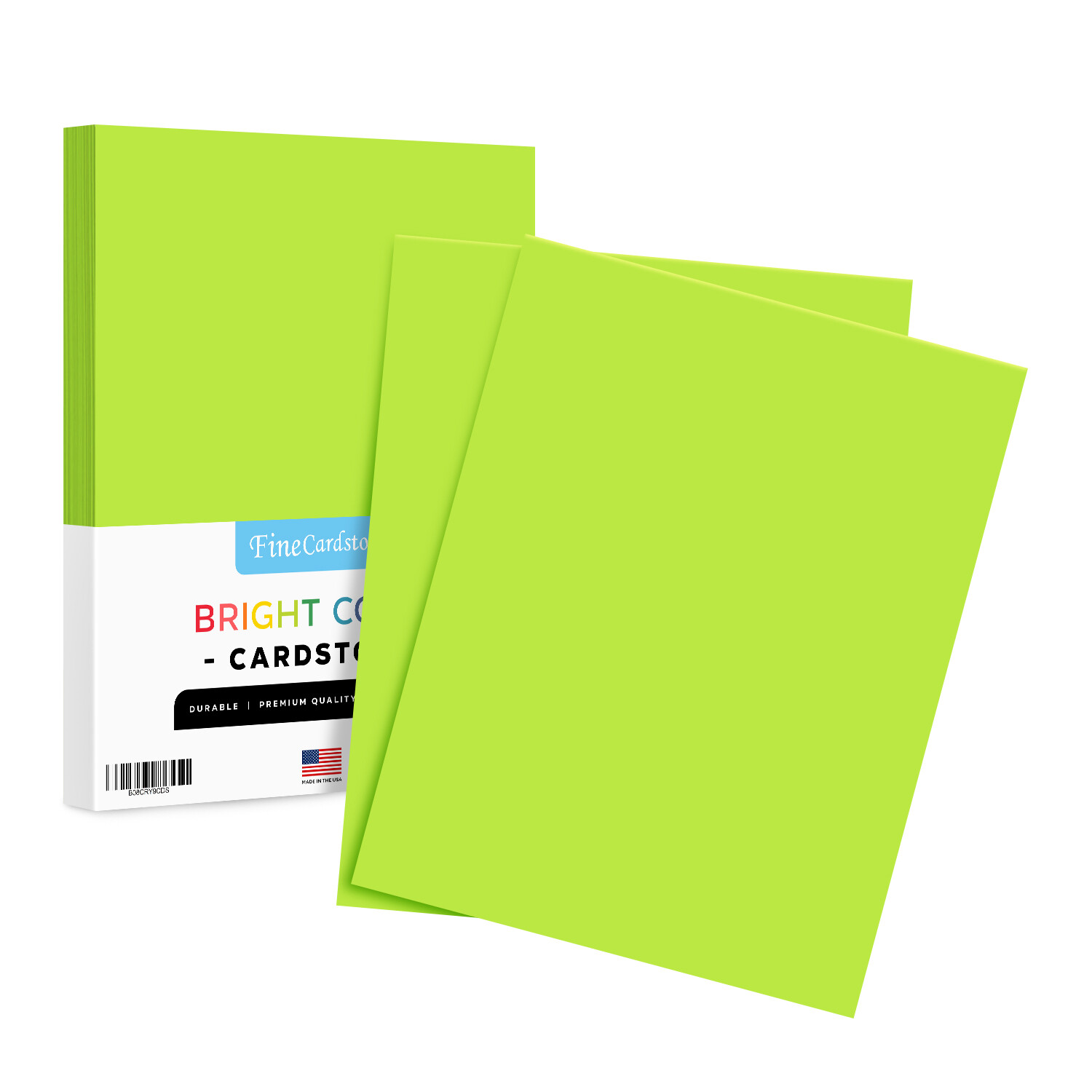 Vulcan Green Bright Color Cardstock, 65lb Cover (176GSM), 8.5 x 11, 50 Sheets