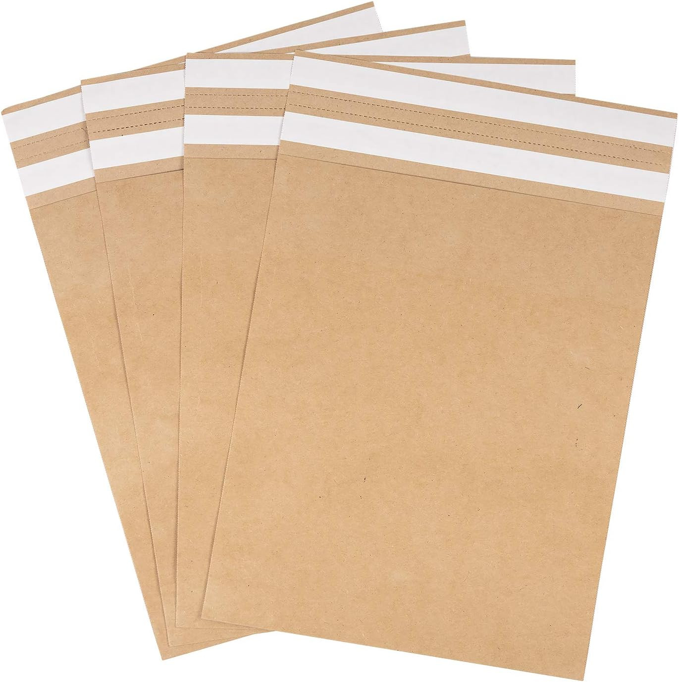 RUSPEPA Kraft Paper Poly Envelopes Mailer, Self Seal, 100% Recyclable, Reusable