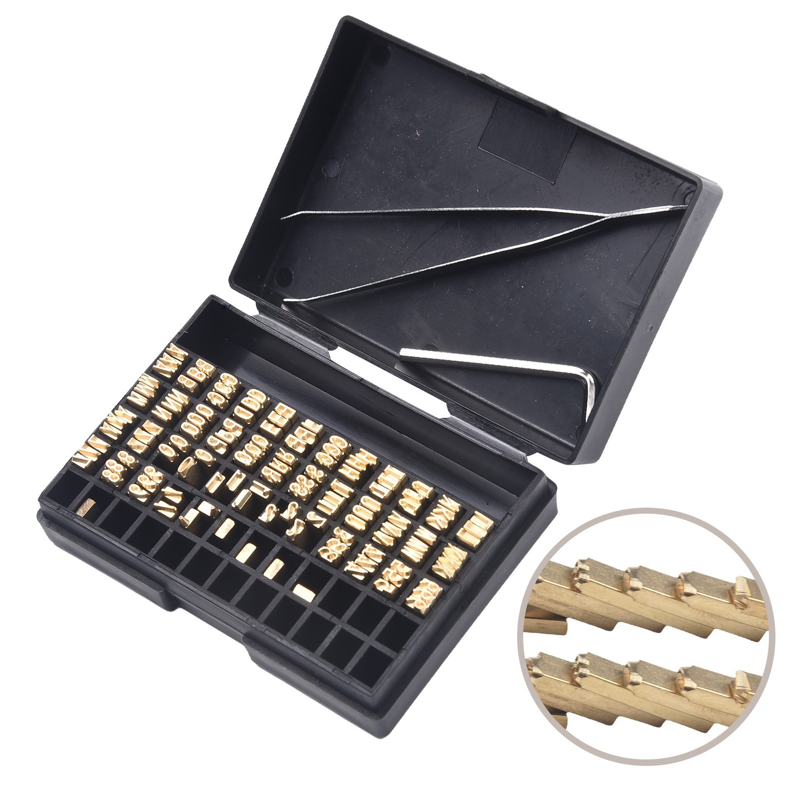 Coding Machine Word Grain Copper Letters Thermal Ribbon Printing Font 120pcs
