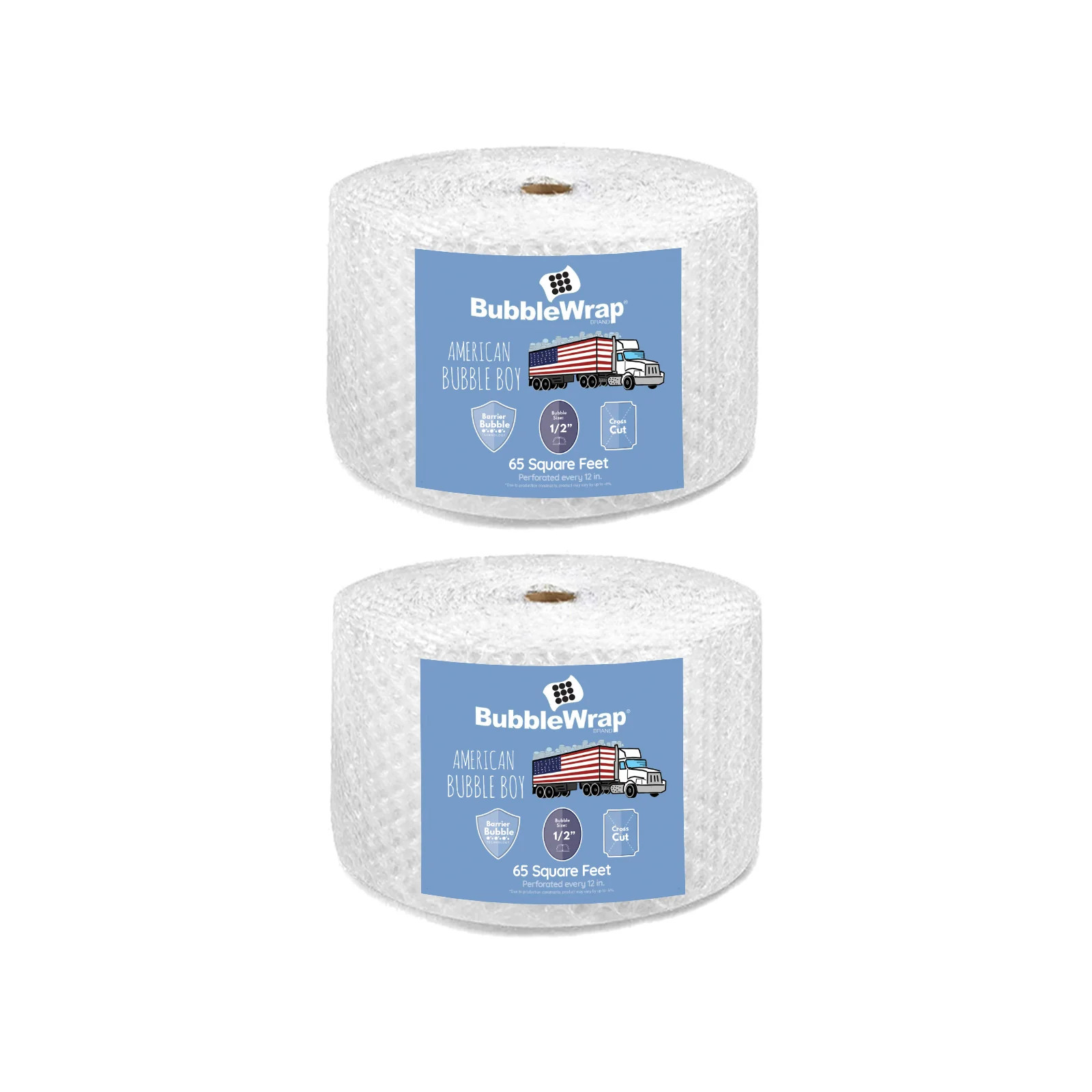 12″, Large (1/2) American Bubble Boy Bubble Wrap – 130 Square feet