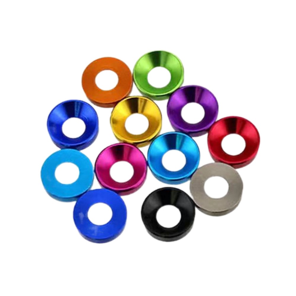10/20/30x Aluminum Alloy M4 M5 M6 Anodized Countersunk Head Bolt Washers Gasket