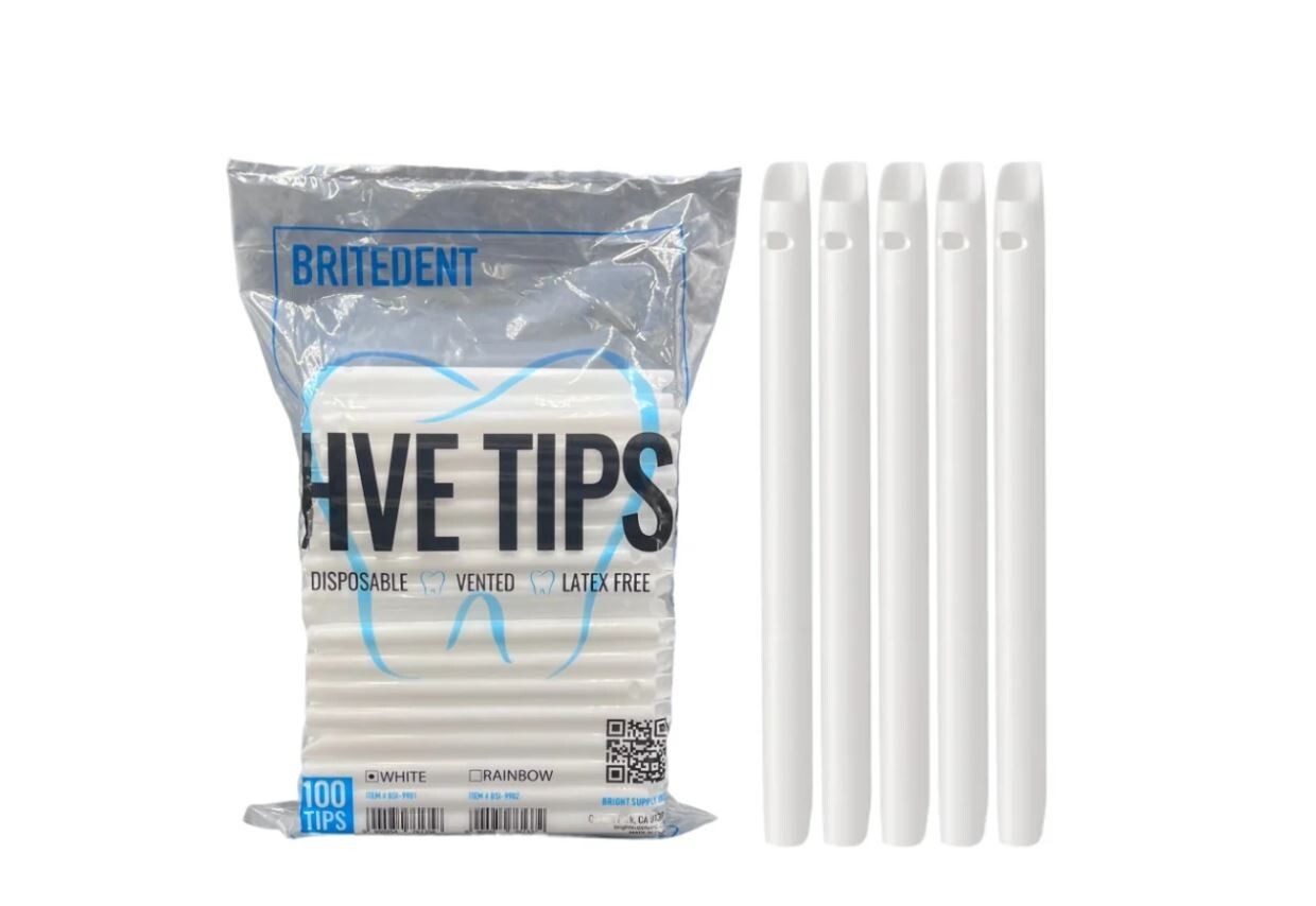 Disposable Vented Latex-Free Evacuation Dental HVE Tips Britedent BSI-9901