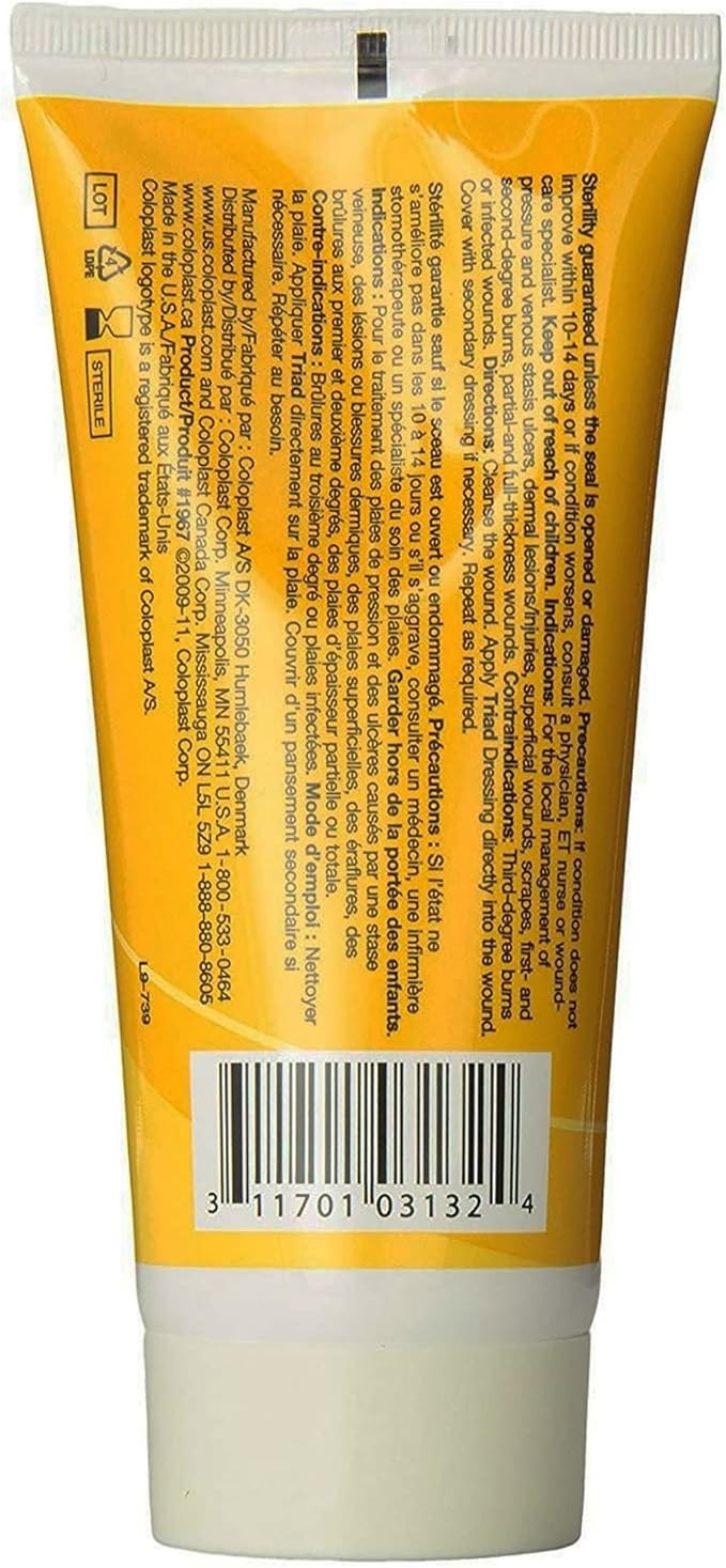 Coloplast Triad Hydrophilic Wound Dressing Paste #1967 6 oz NEW + SEALED