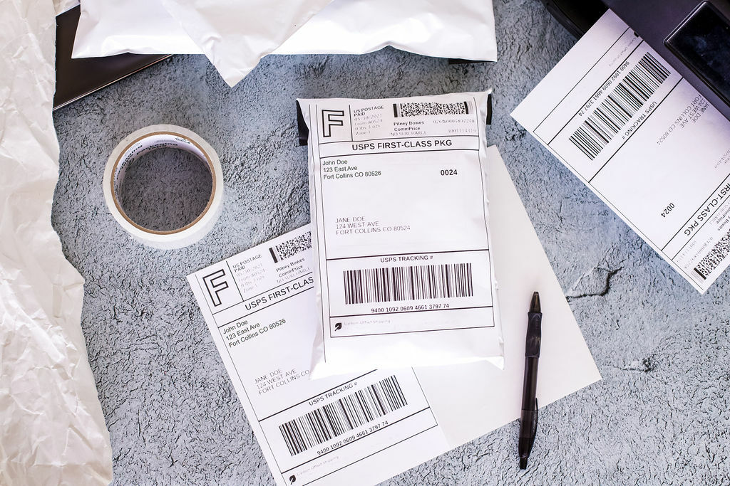 1000 Premium 8.5″ X 5.5″ Half Sheet Self Adhesive Shipping Labels -PLS Brand-