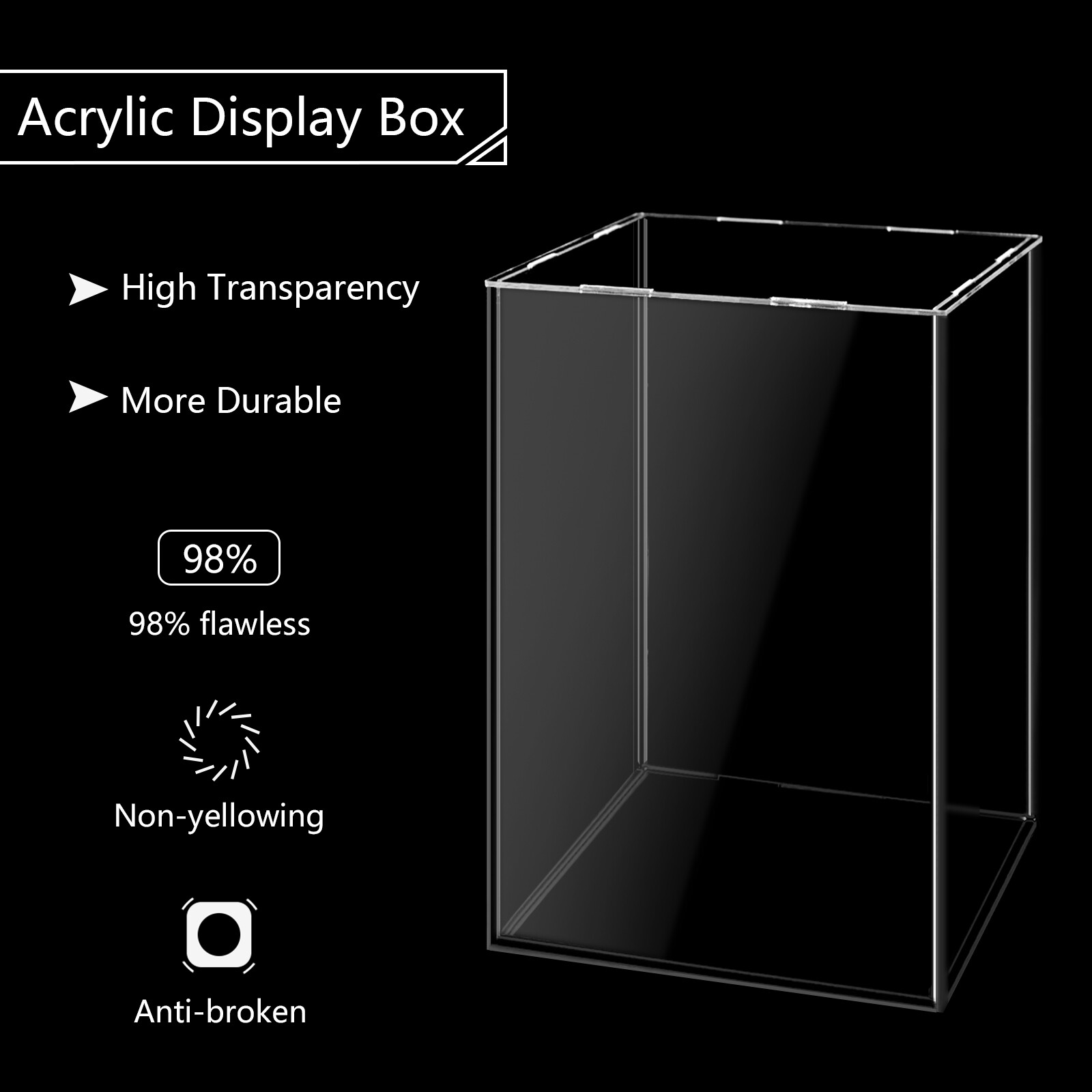 Clear Acrylic Display Case Collectibles Box Dustproof Diecast Action Figures US