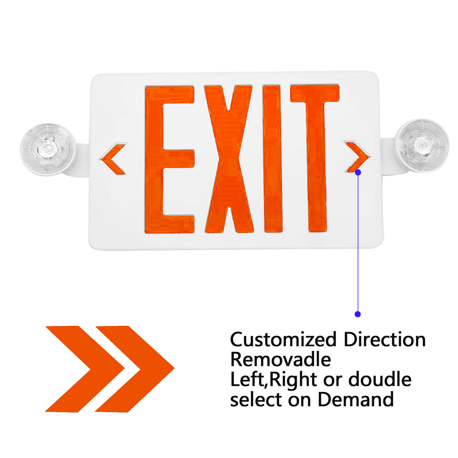LED Exit Sign lamp & Emergency Light – Dual LED Lamp UL-94 Fire Resistance light