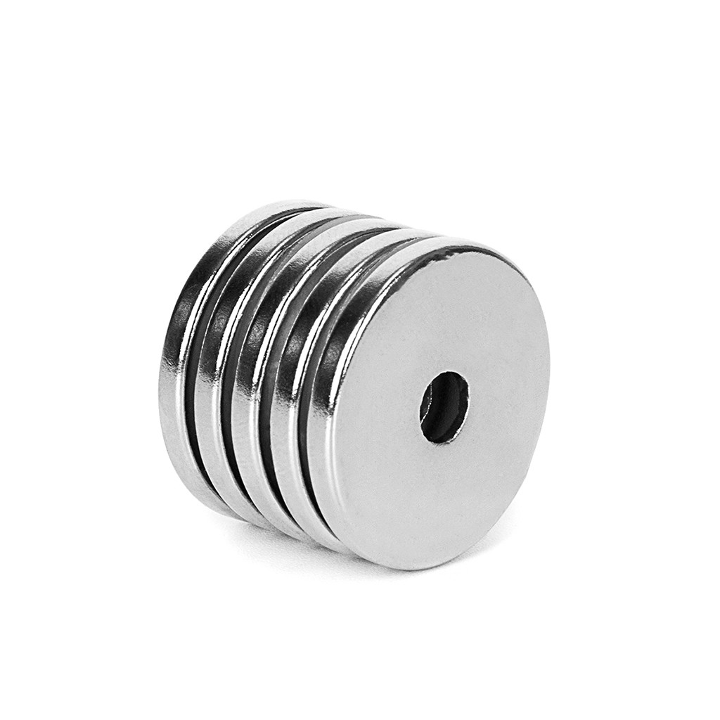 Countersunk Ring Round Disc Strong N35 Magnets Rare Earth Neodymium w/ Hole 5mm