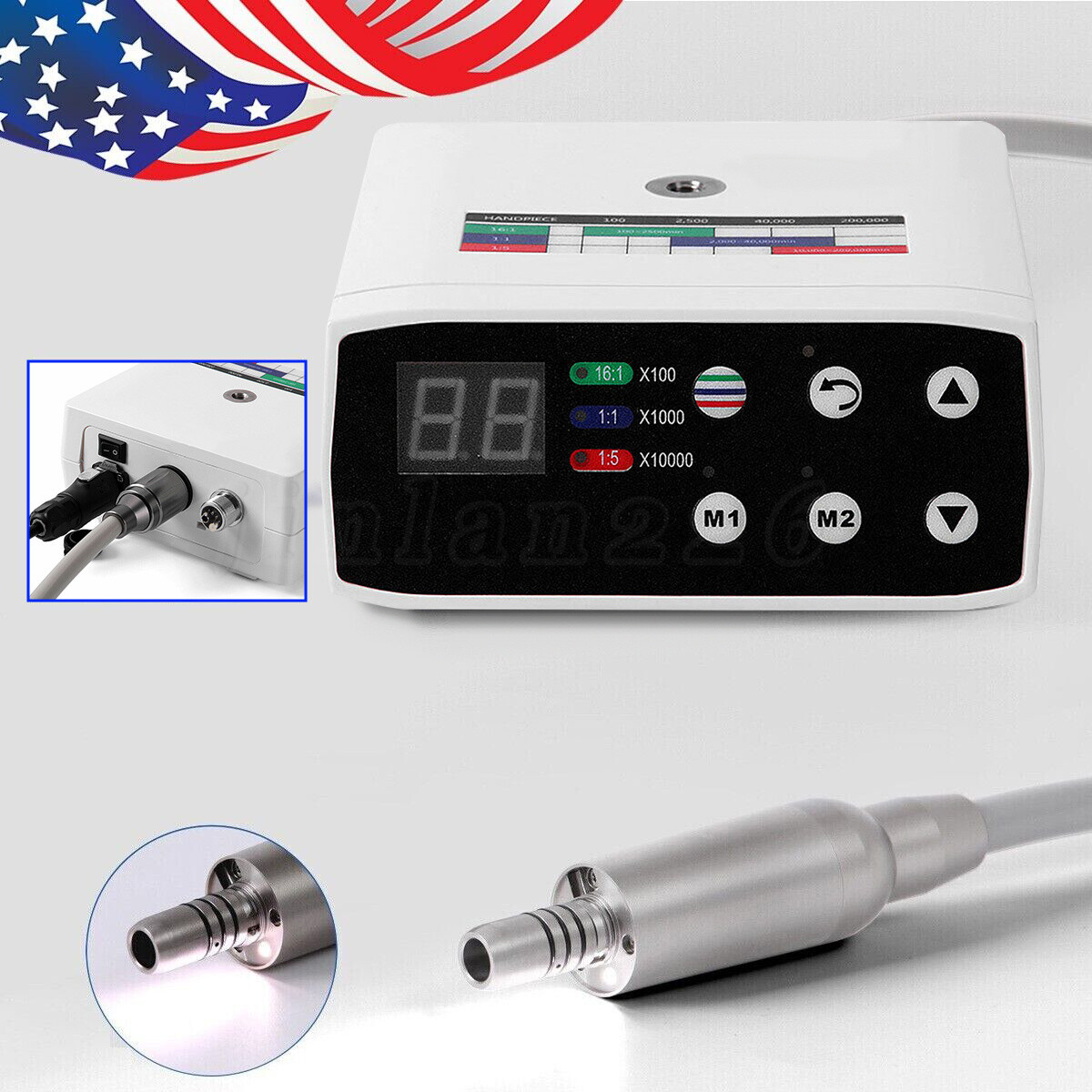 Dental Electric Motor LED Handpiece 1:5 1:1 Brushless Yabangbang