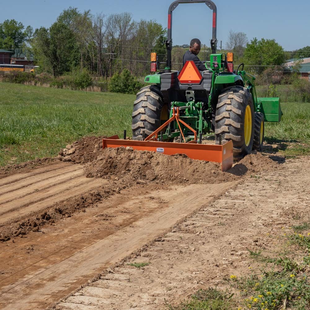 Titan Attachments 3 Point 4FT Rear Box Blade Scraper Grader, Cat 0 and 1